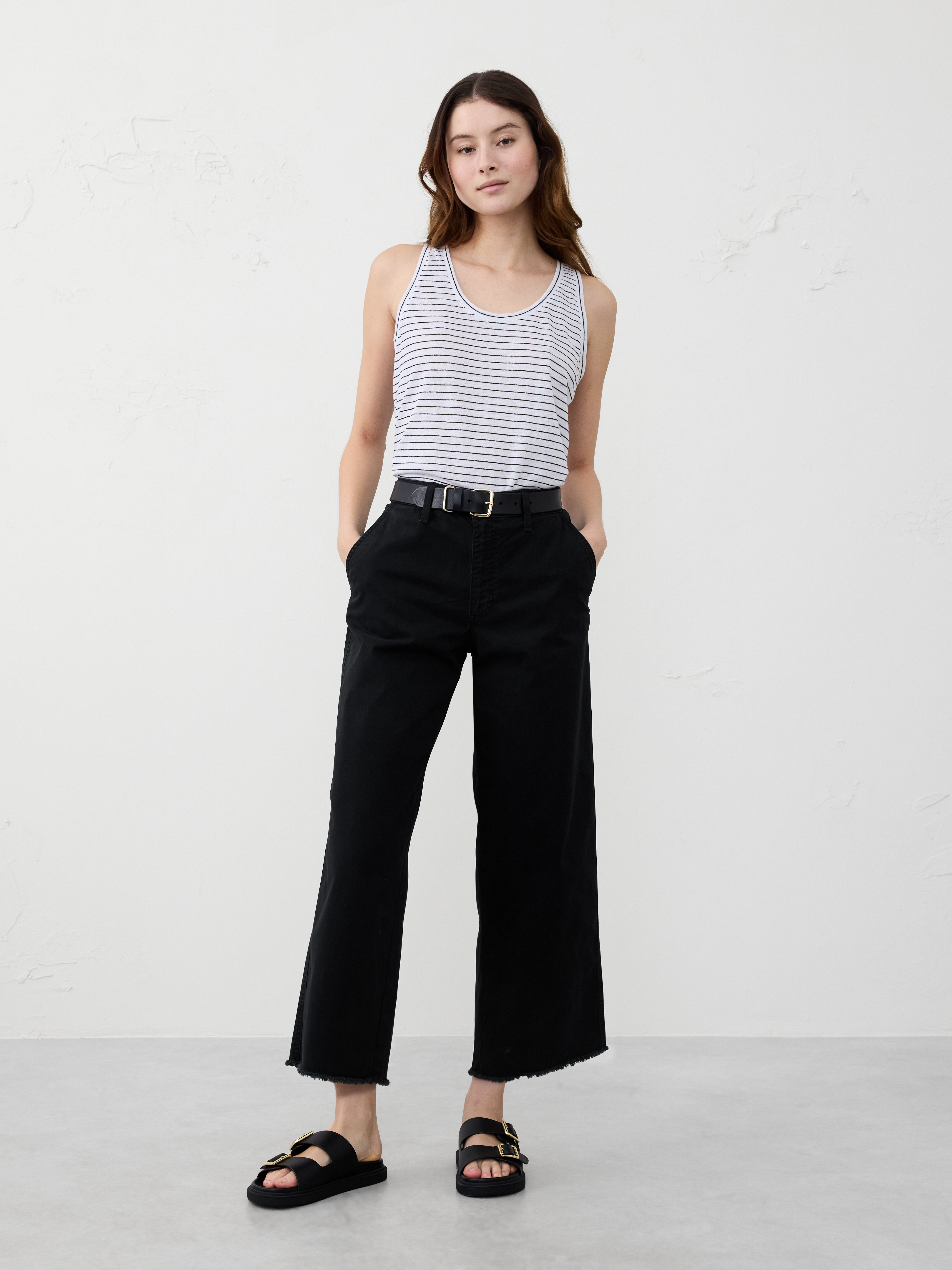 Wide-Leg High-Rise Cropped Chino | Banana Republic Factory