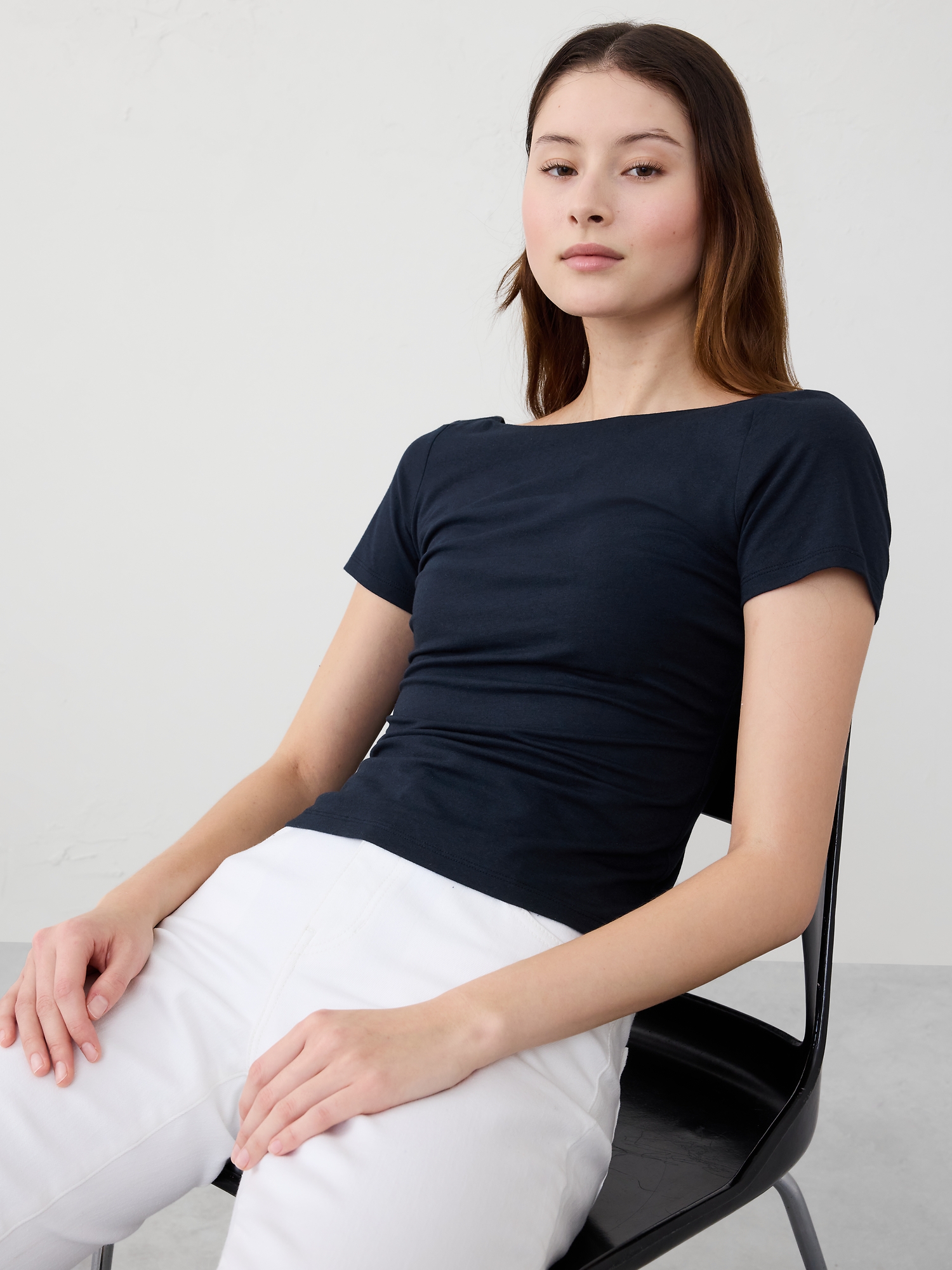 Image number 1 showing, Soft Stretch Open-Back Top