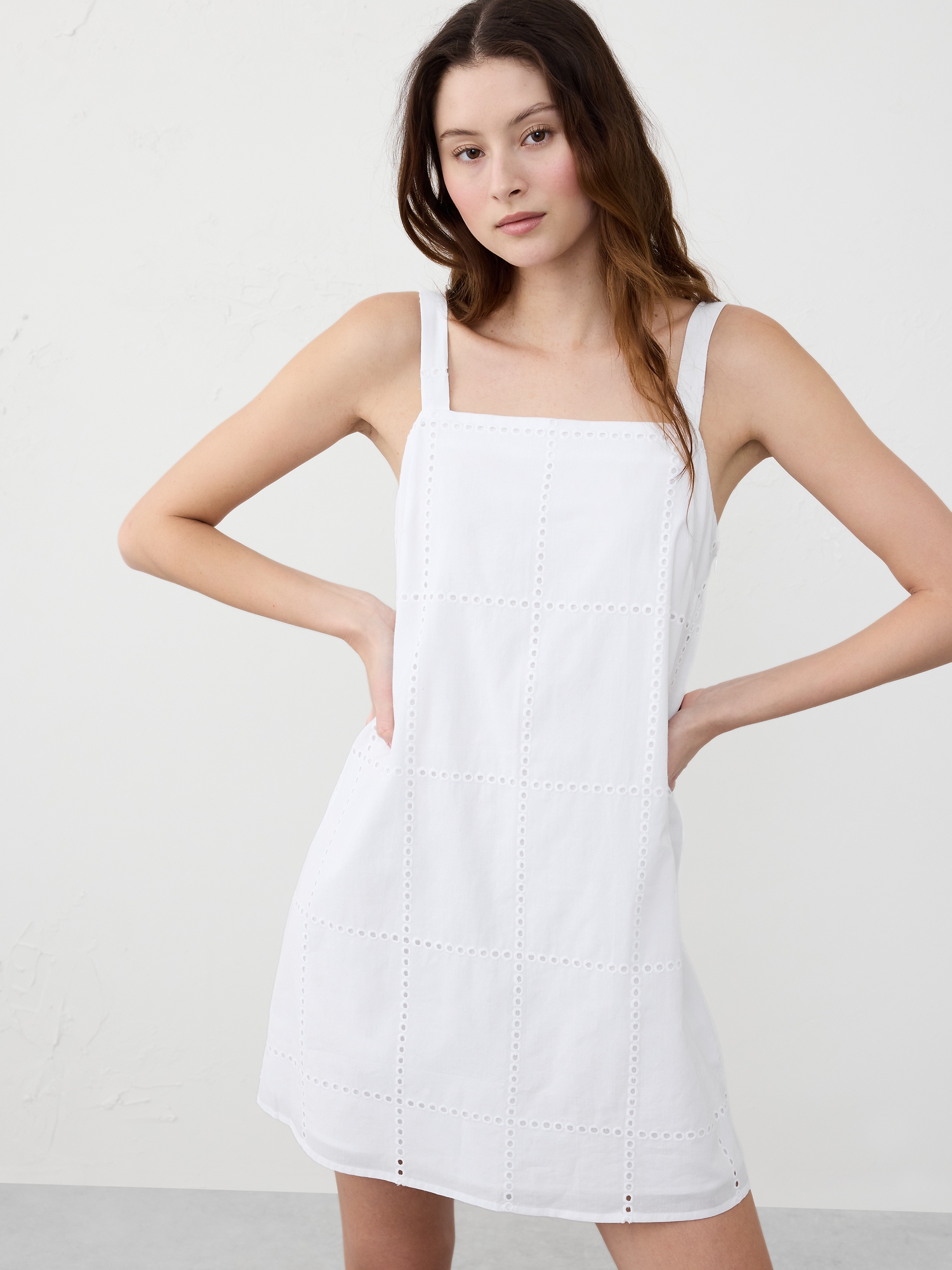 Eyelet Mini Dress