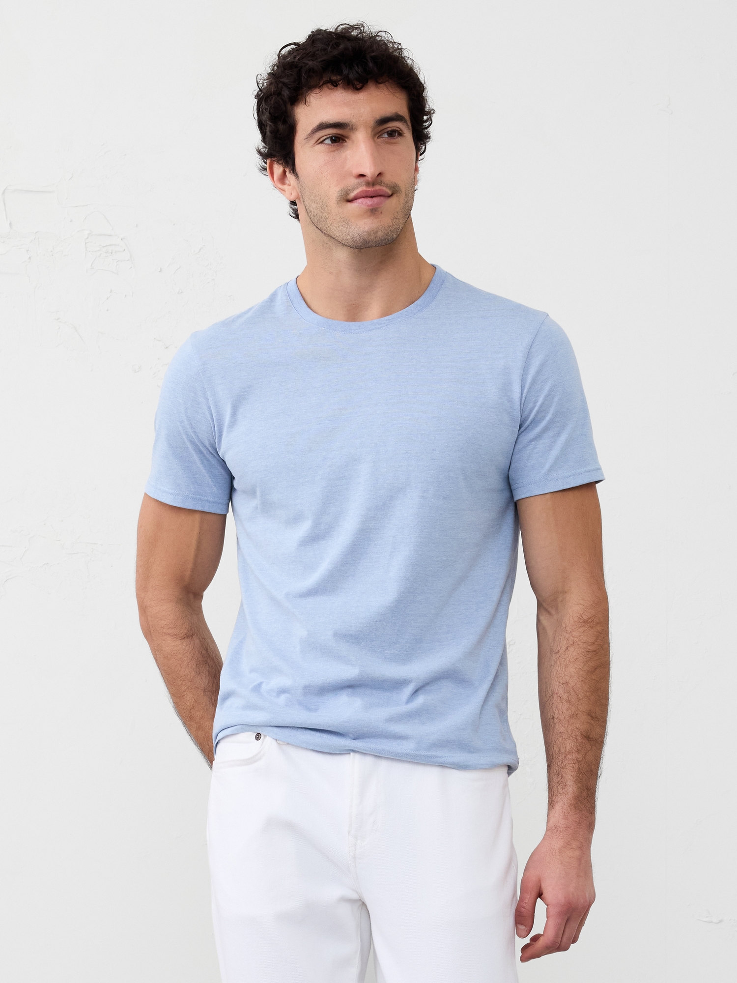 Image number 1 showing, Standard-Fit Premium Wash Crew-Neck T-Shirt