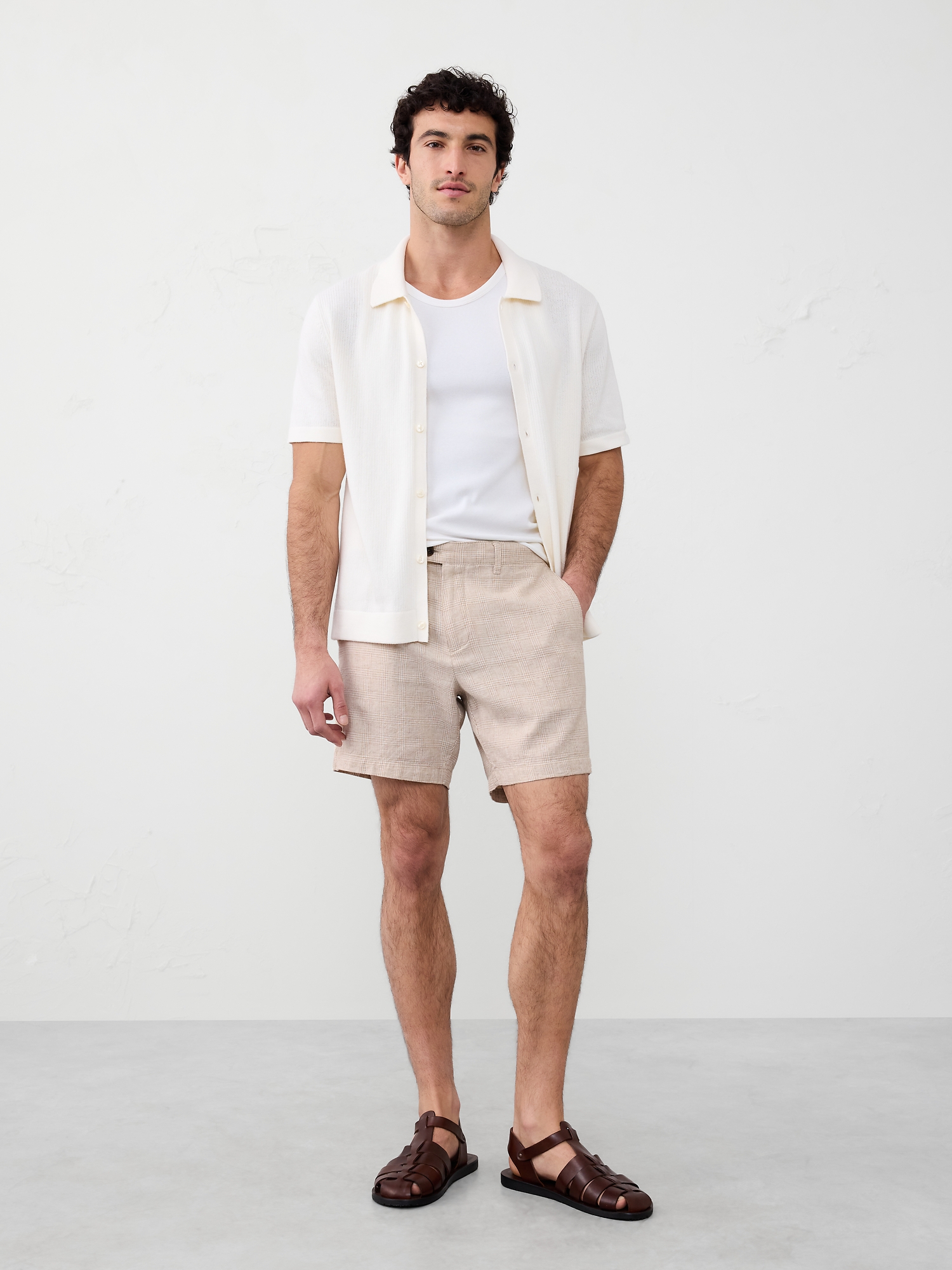 7" Linen-Blend Short