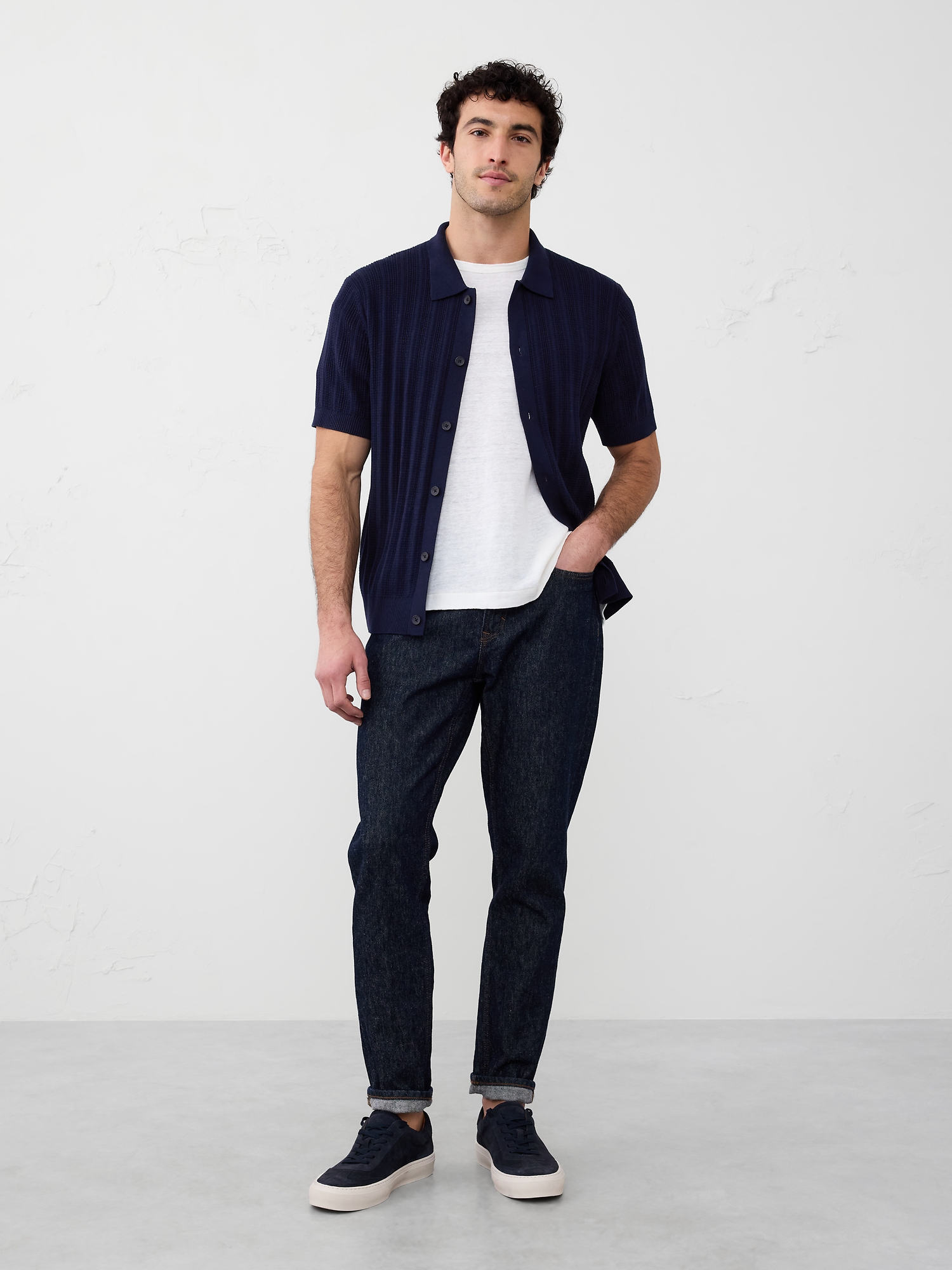 Textured Sweater Polo