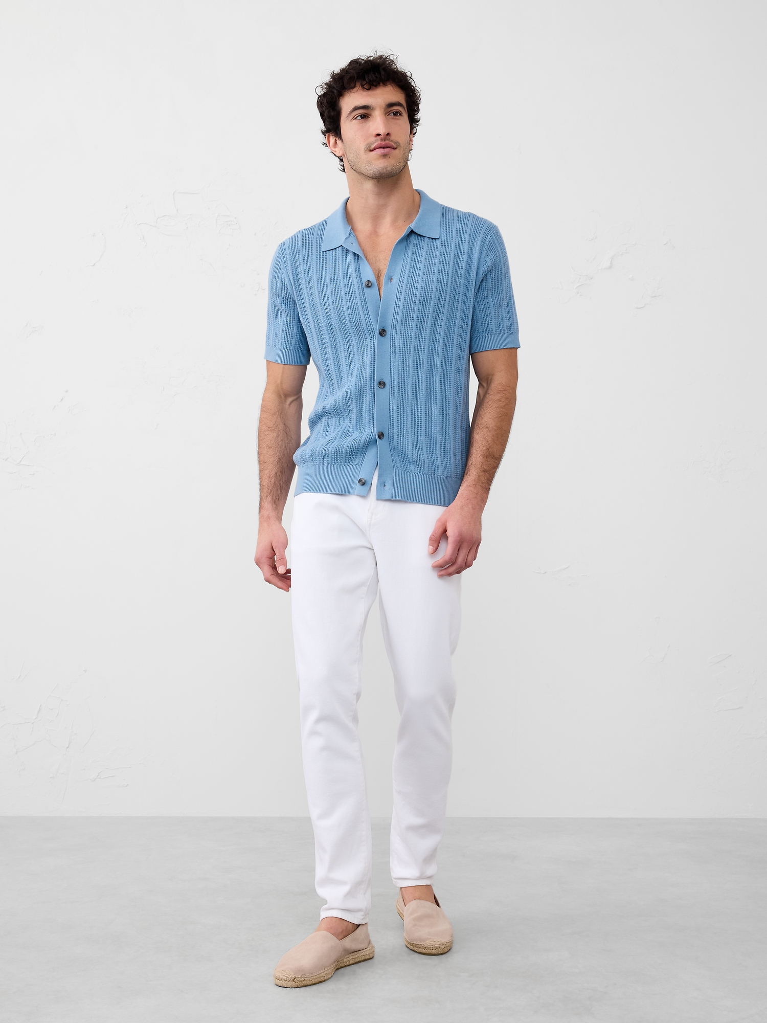 Textured Sweater Polo