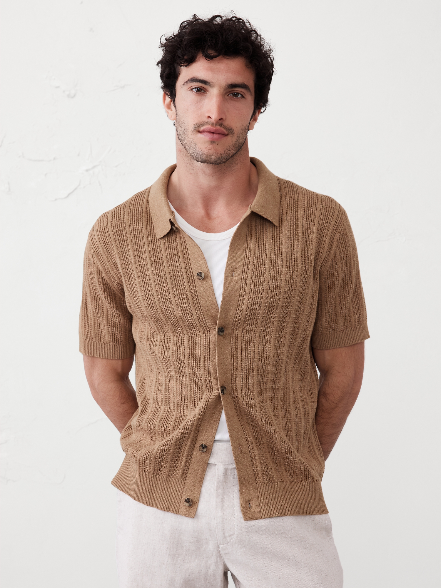 Textured Sweater Polo