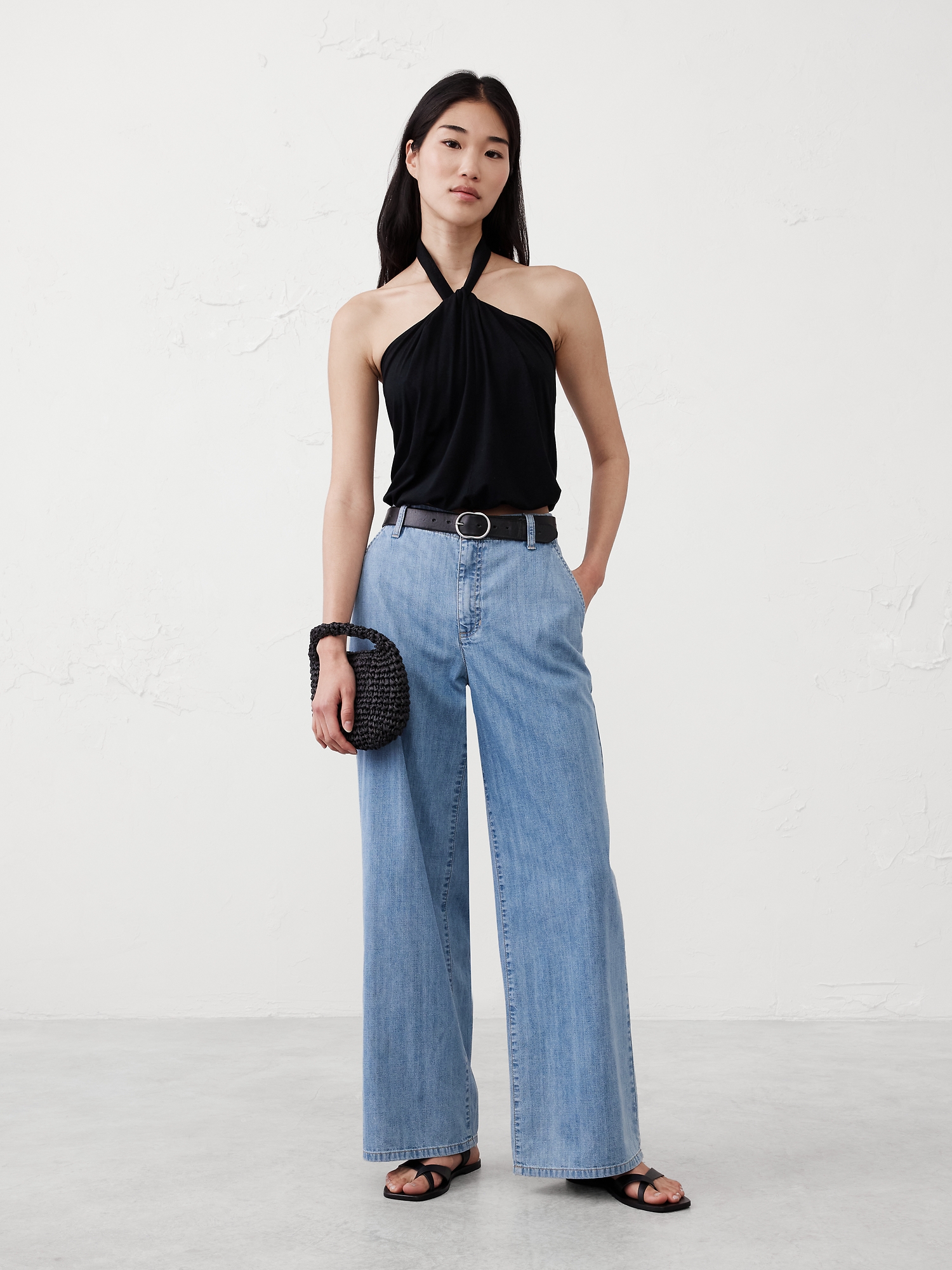 Wide-Leg High-Rise Summerweight Jean