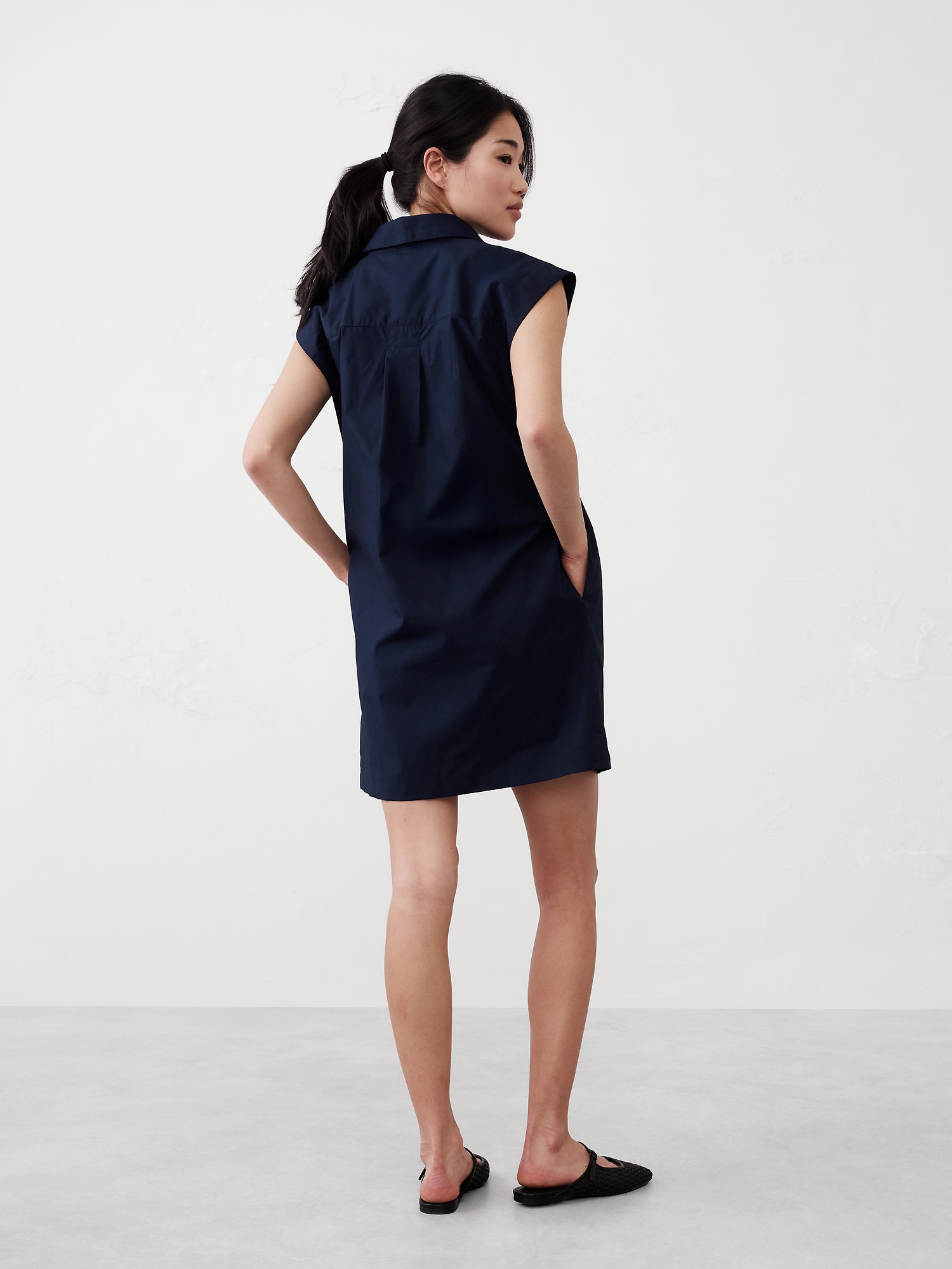 Poplin Utility Mini Shirtdress