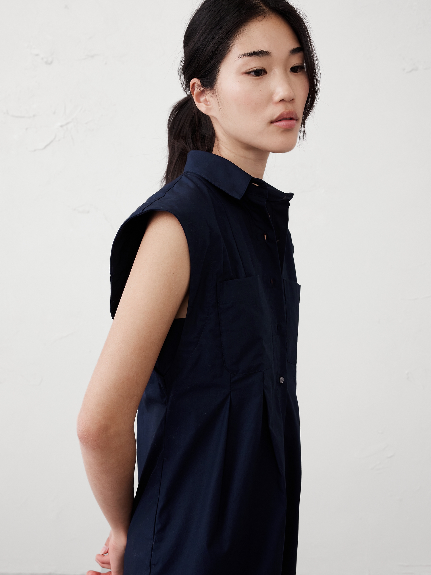 Poplin Utility Mini Shirtdress