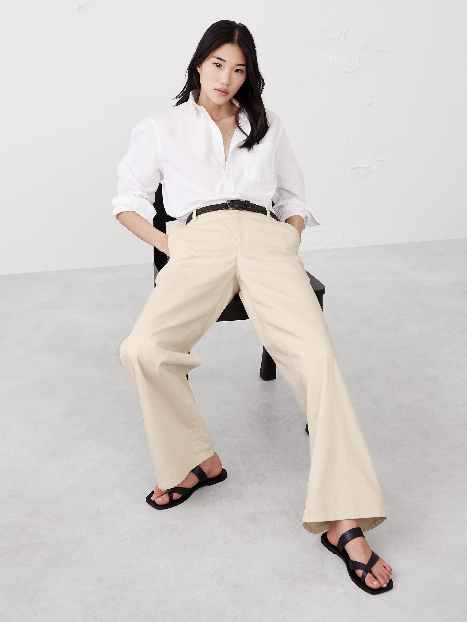 Wide-Leg High-Rise Summerweight Jean