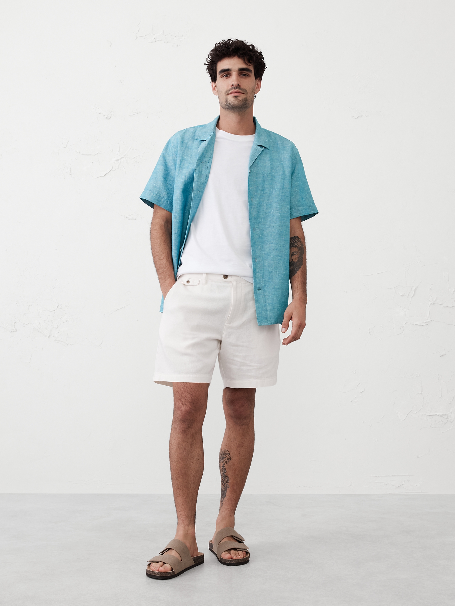 Standard Fit Linen-Blend Resort Shirt