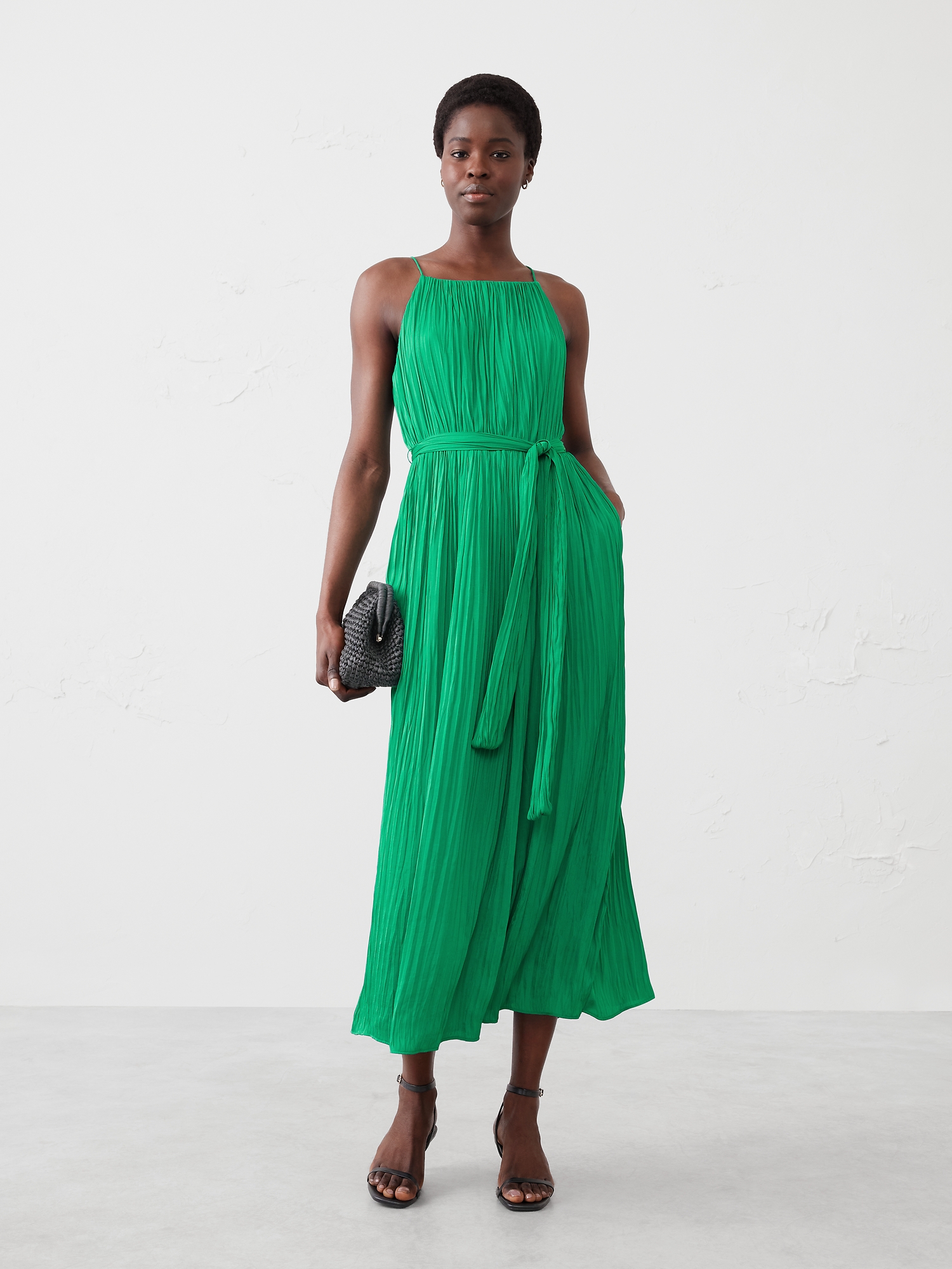 Fine-Gathers Maxi Dress