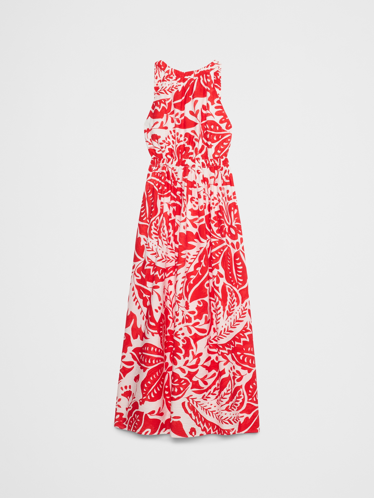 Halter-Neck Midi Dress
