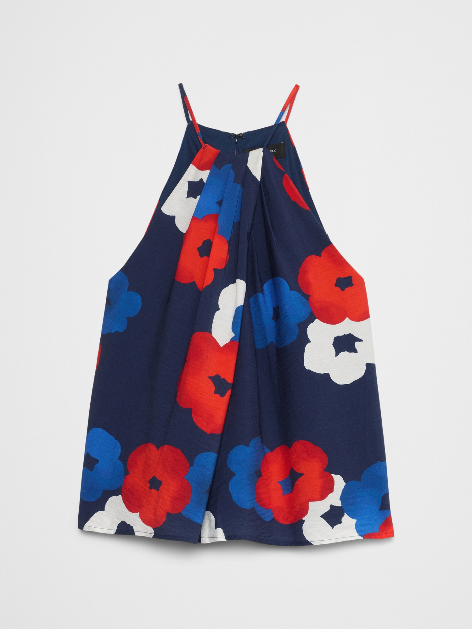 Cut-In Pleated Halter Top