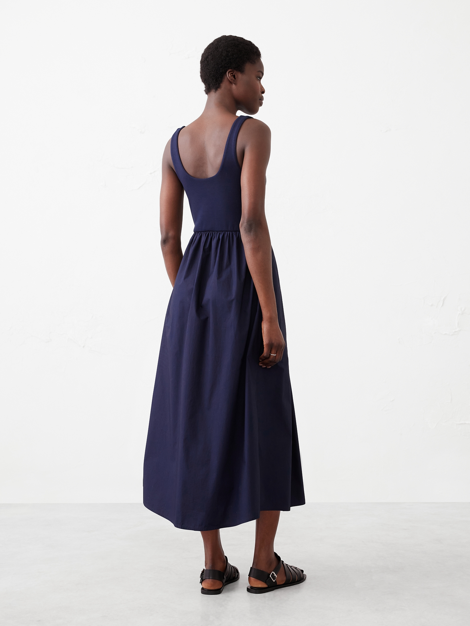 Image number 2 showing, Tank Mixed Media Midi Dress
