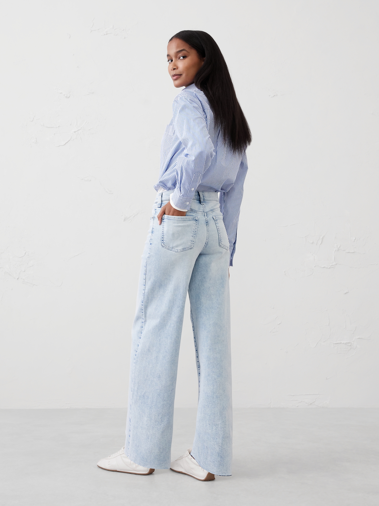 Wide-Leg High-Rise Jean