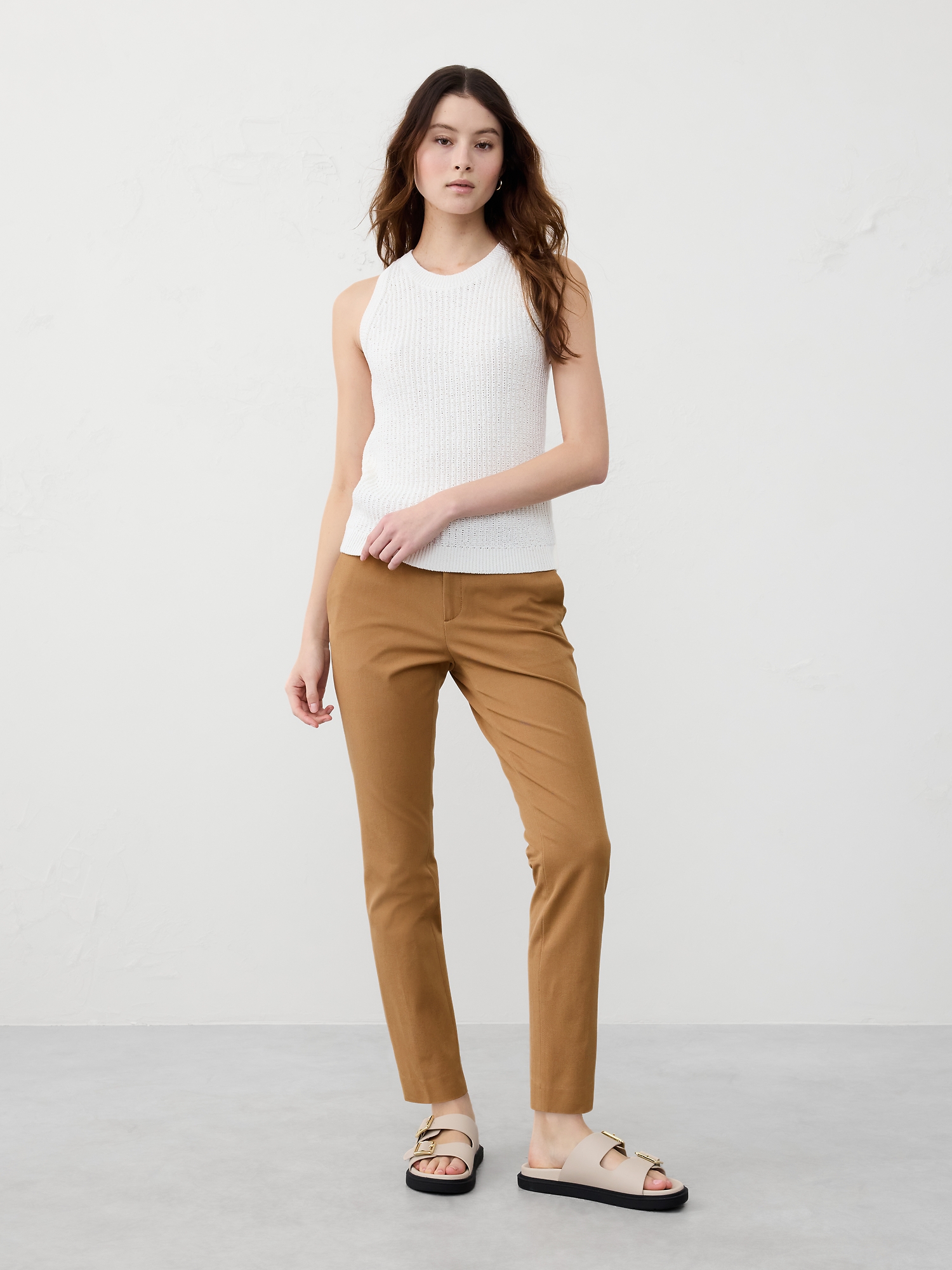 Sloan Slim High-Rise Ankle Pant - Afternoon Latte