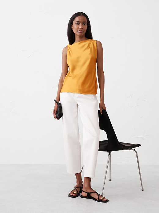 Ruched-Shoulder Top | Banana Republic Factory