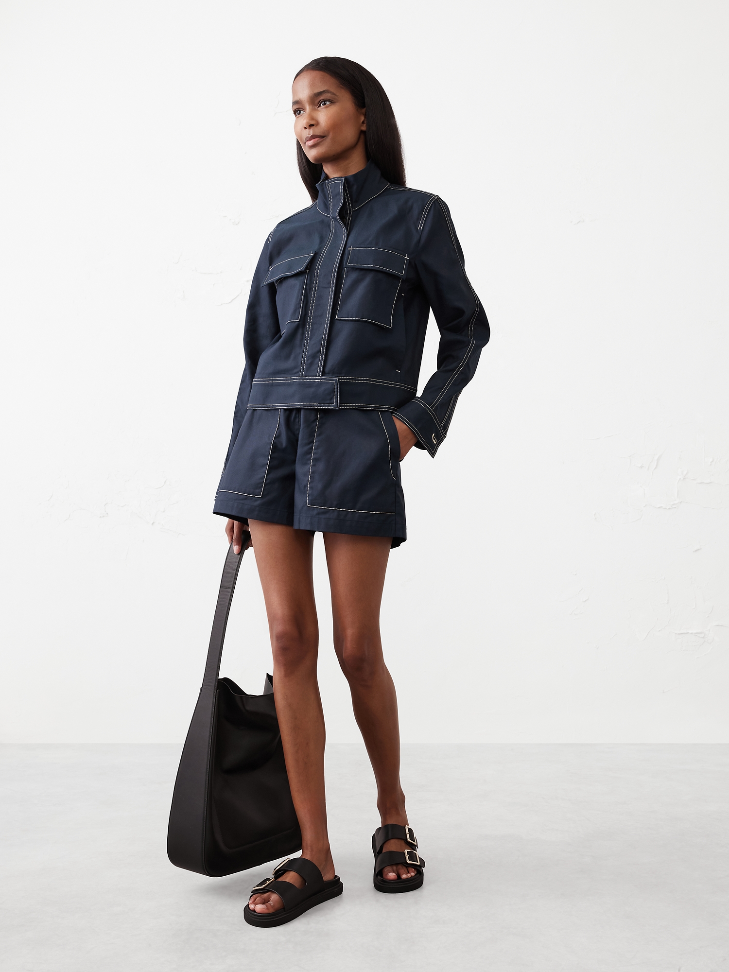 Twill Cargo Pull-On Short