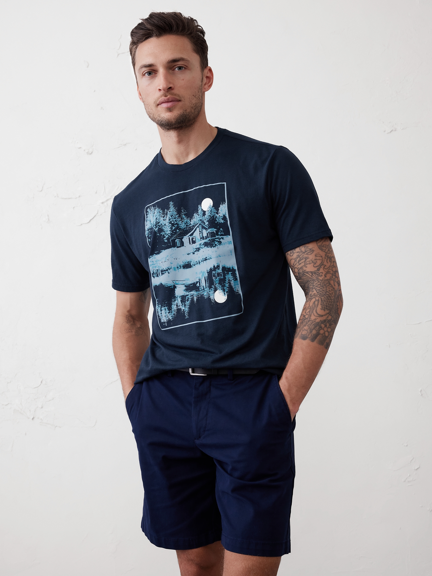 T-shirt imprimé - Bleu Marine Bon Chic Bon Genre