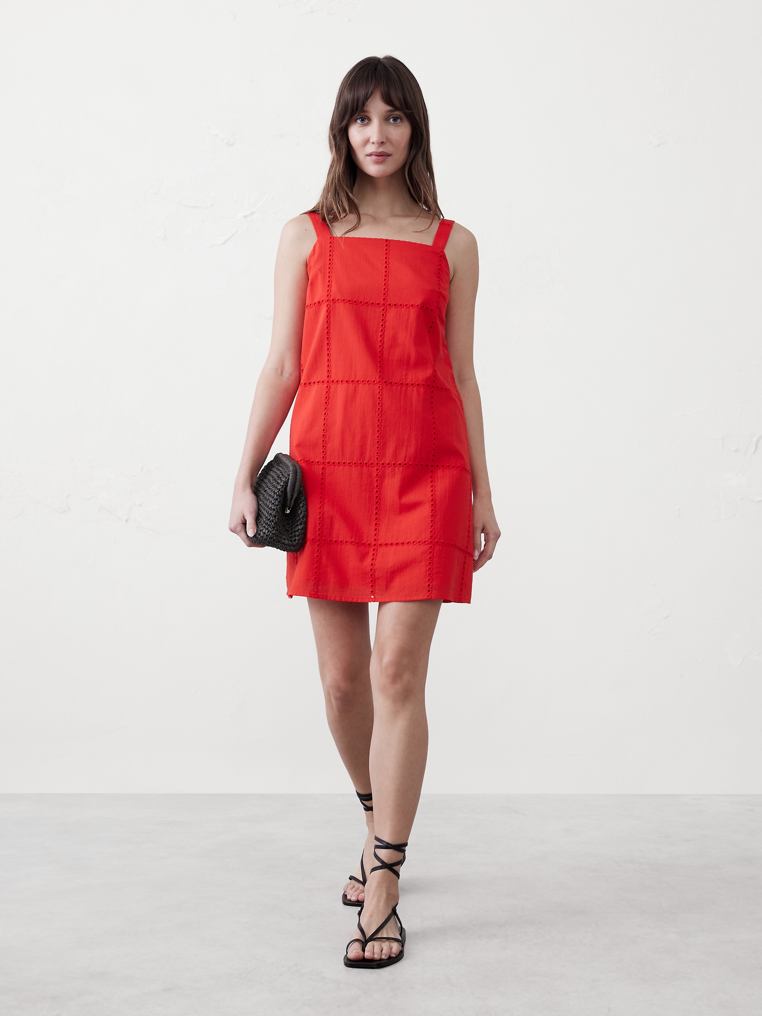 Eyelet Mini Dress