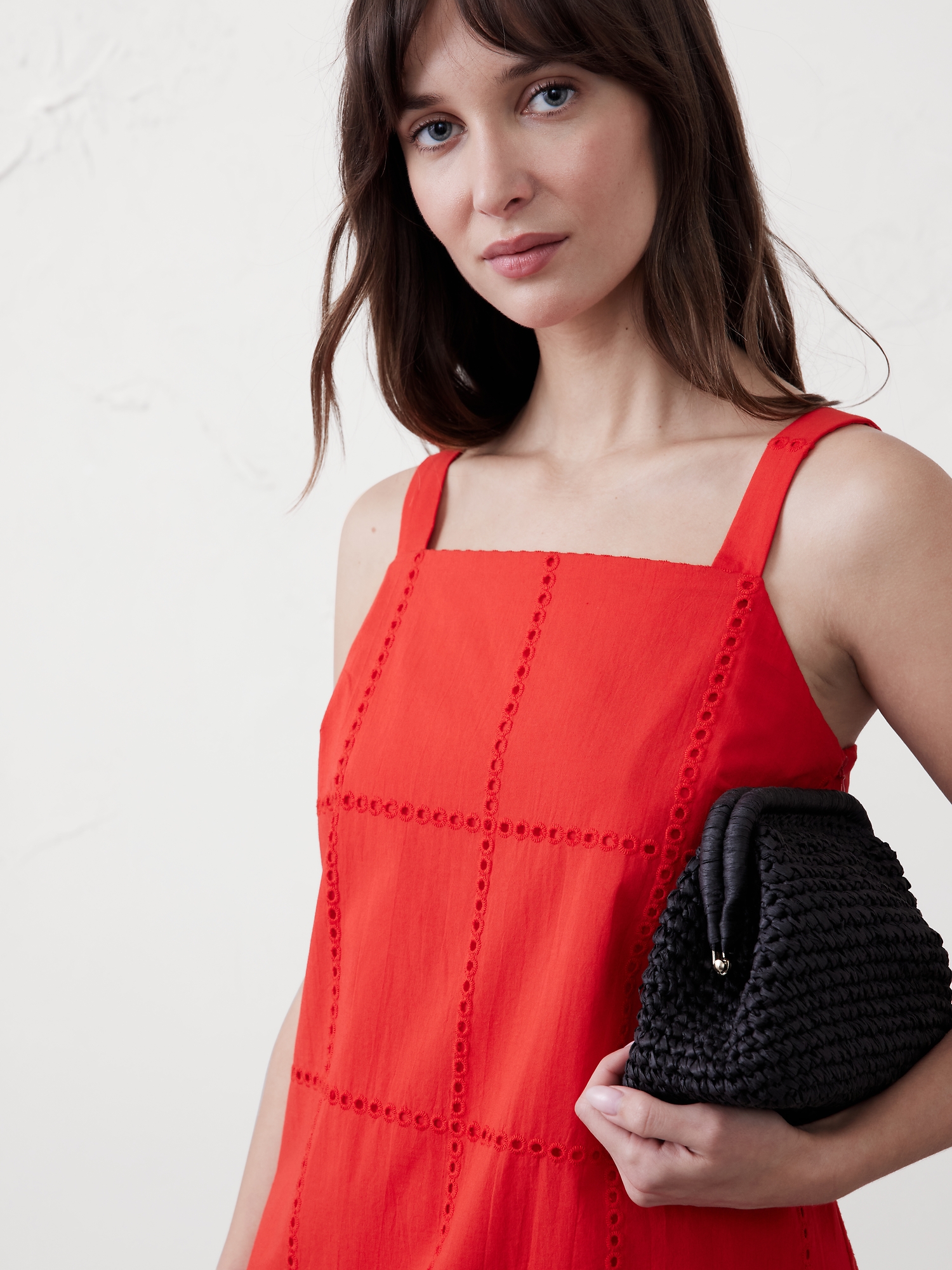 Eyelet Mini Dress