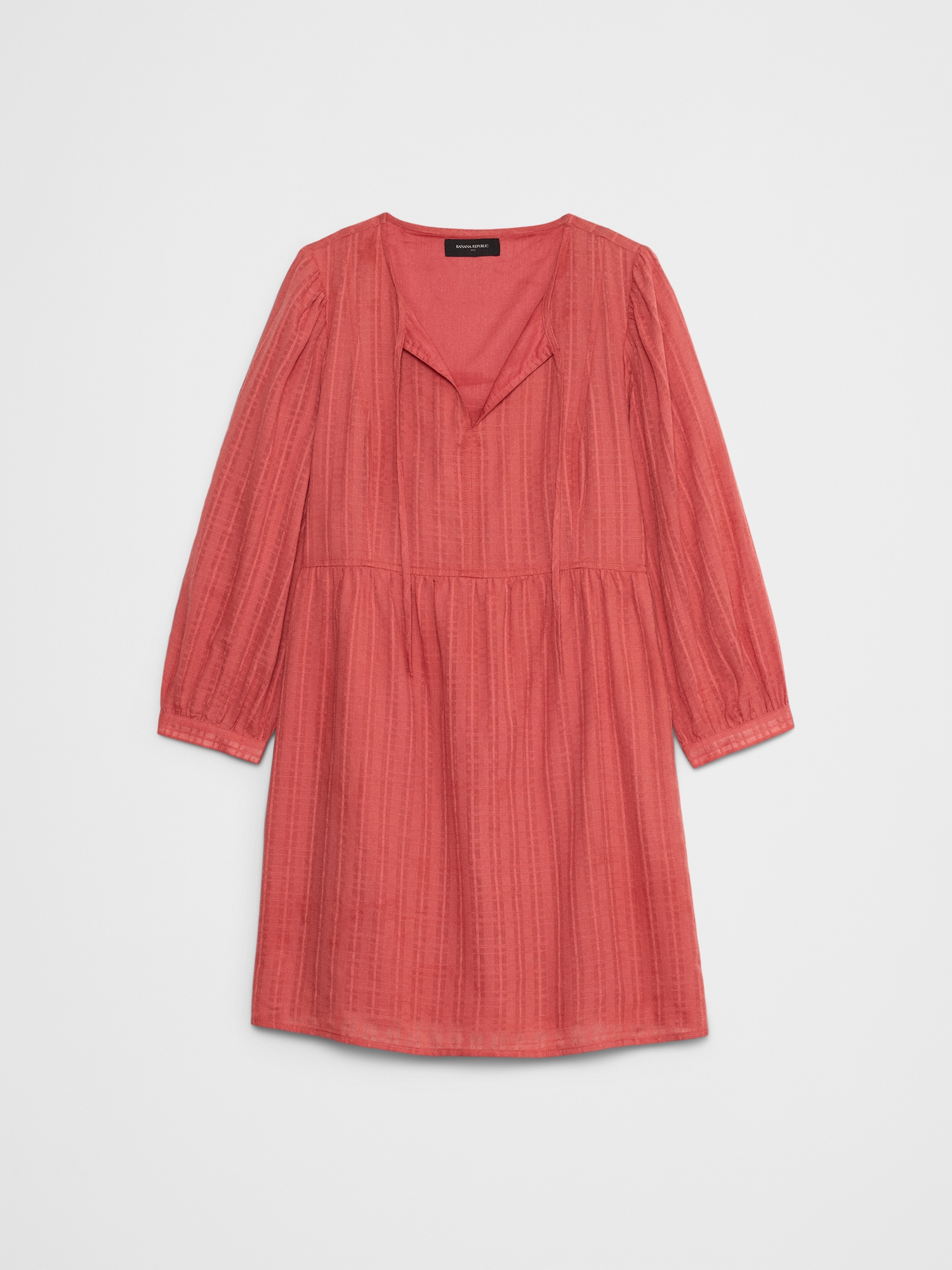 Puff-Sleeve Peplum Mini Shift