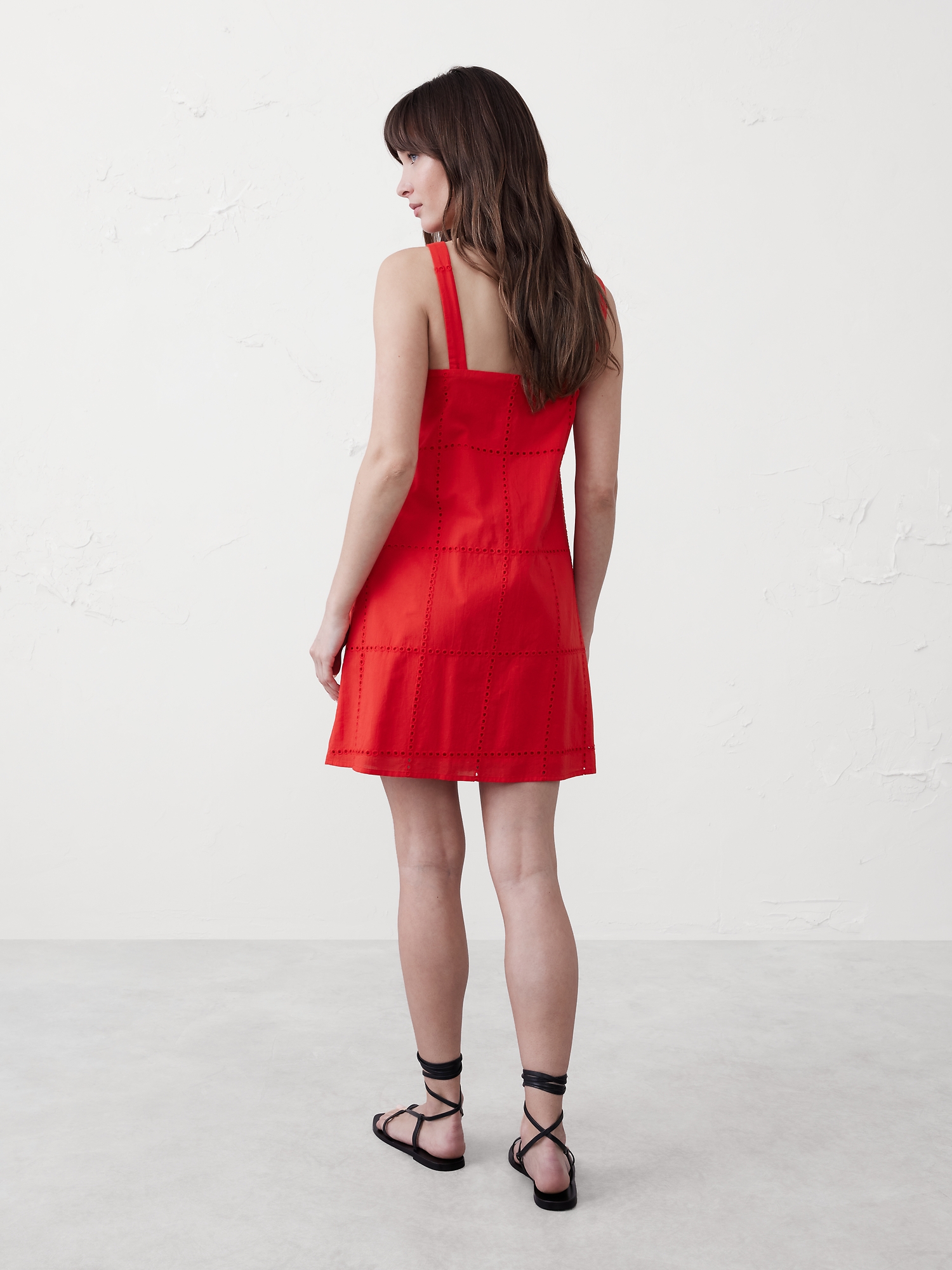 Eyelet Mini Dress