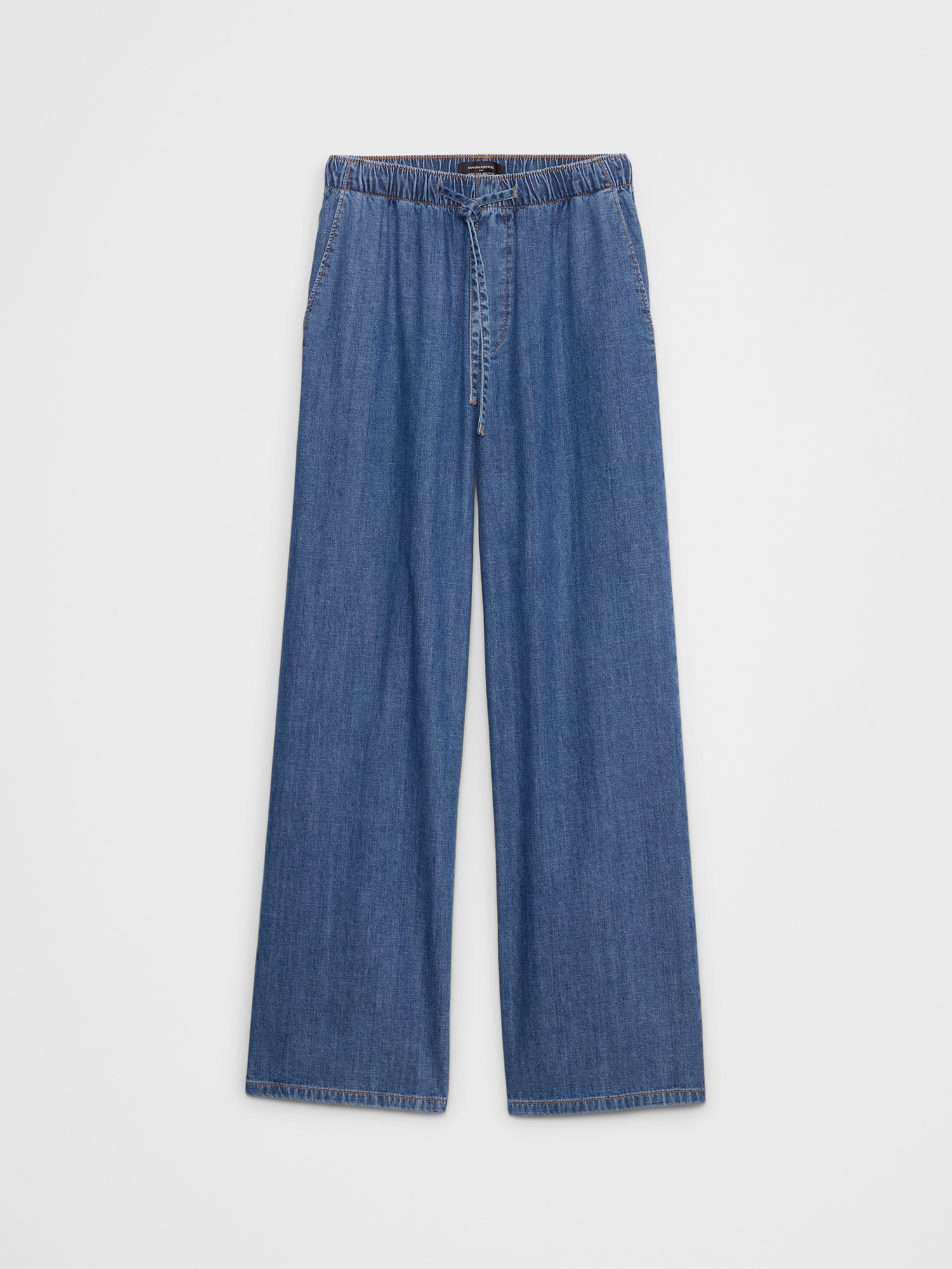 Wide-Leg Mid-Rise Summerweight Jean