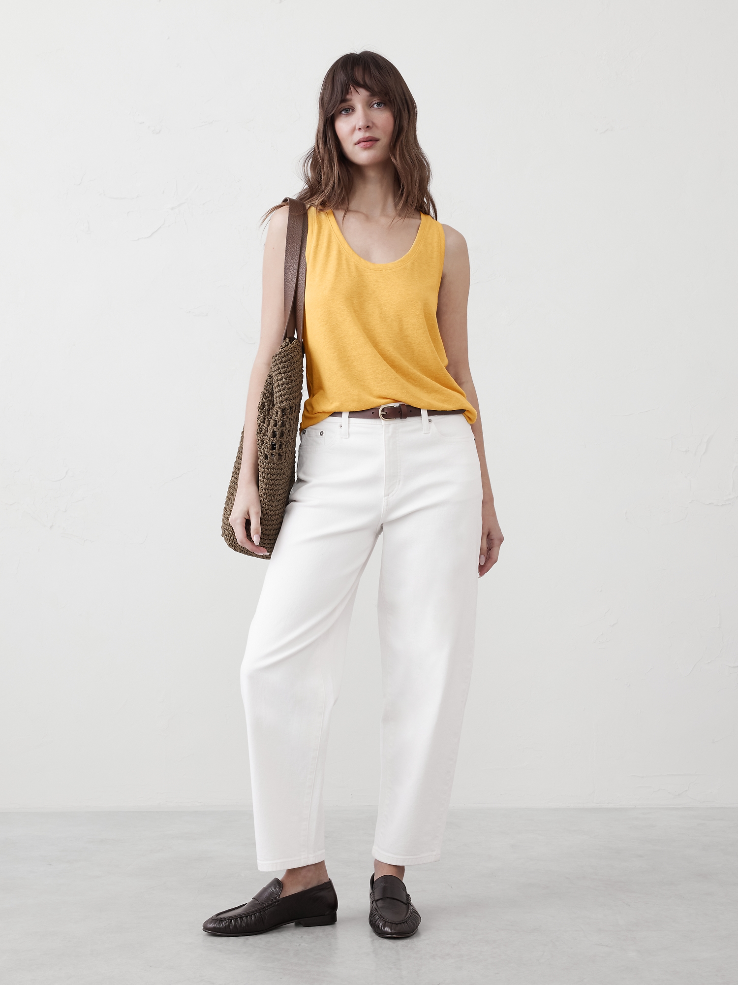 Linen-Blend Tank | Banana Republic Factory