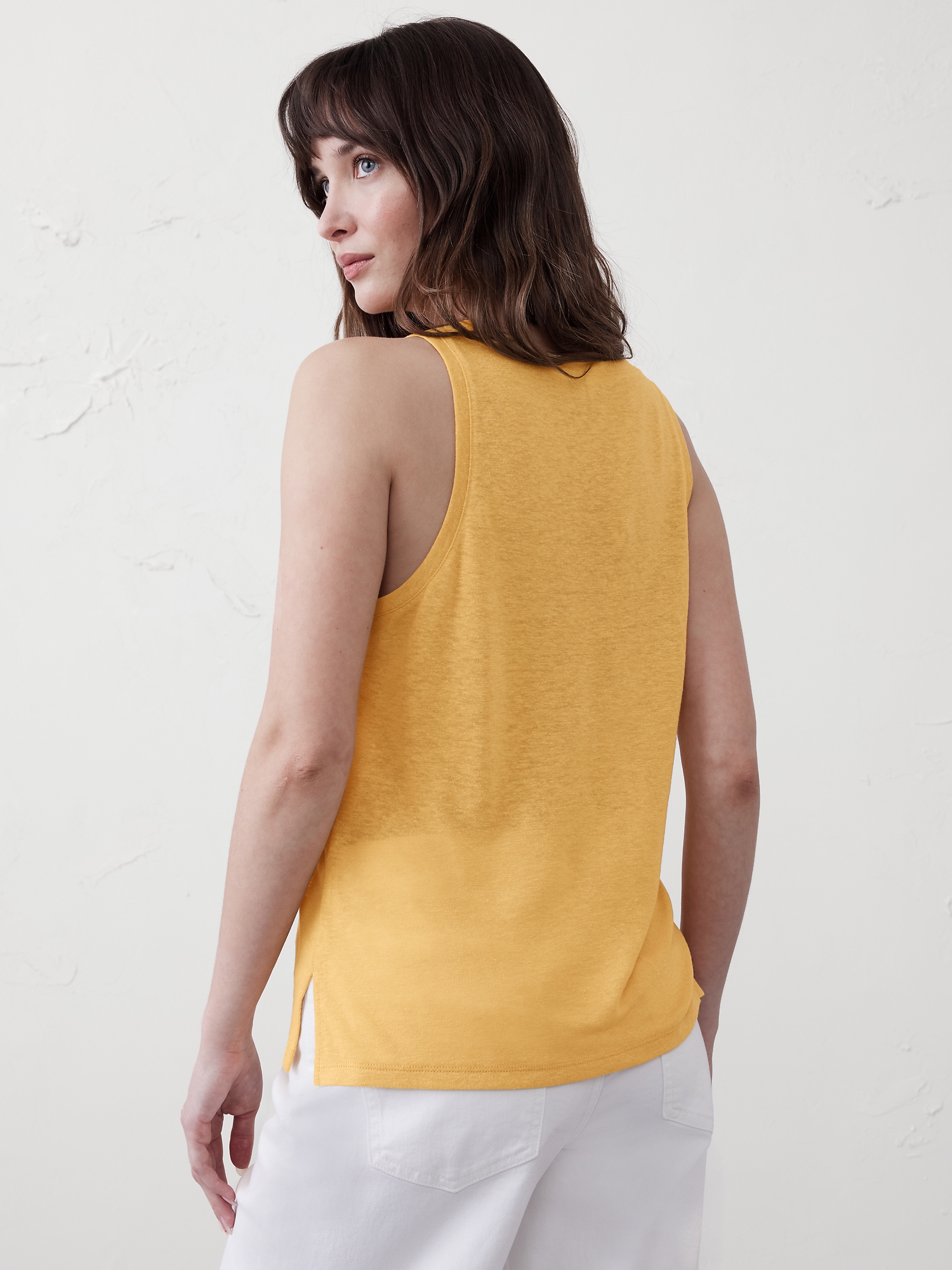 Image number 5 showing, Linen-Blend Tank