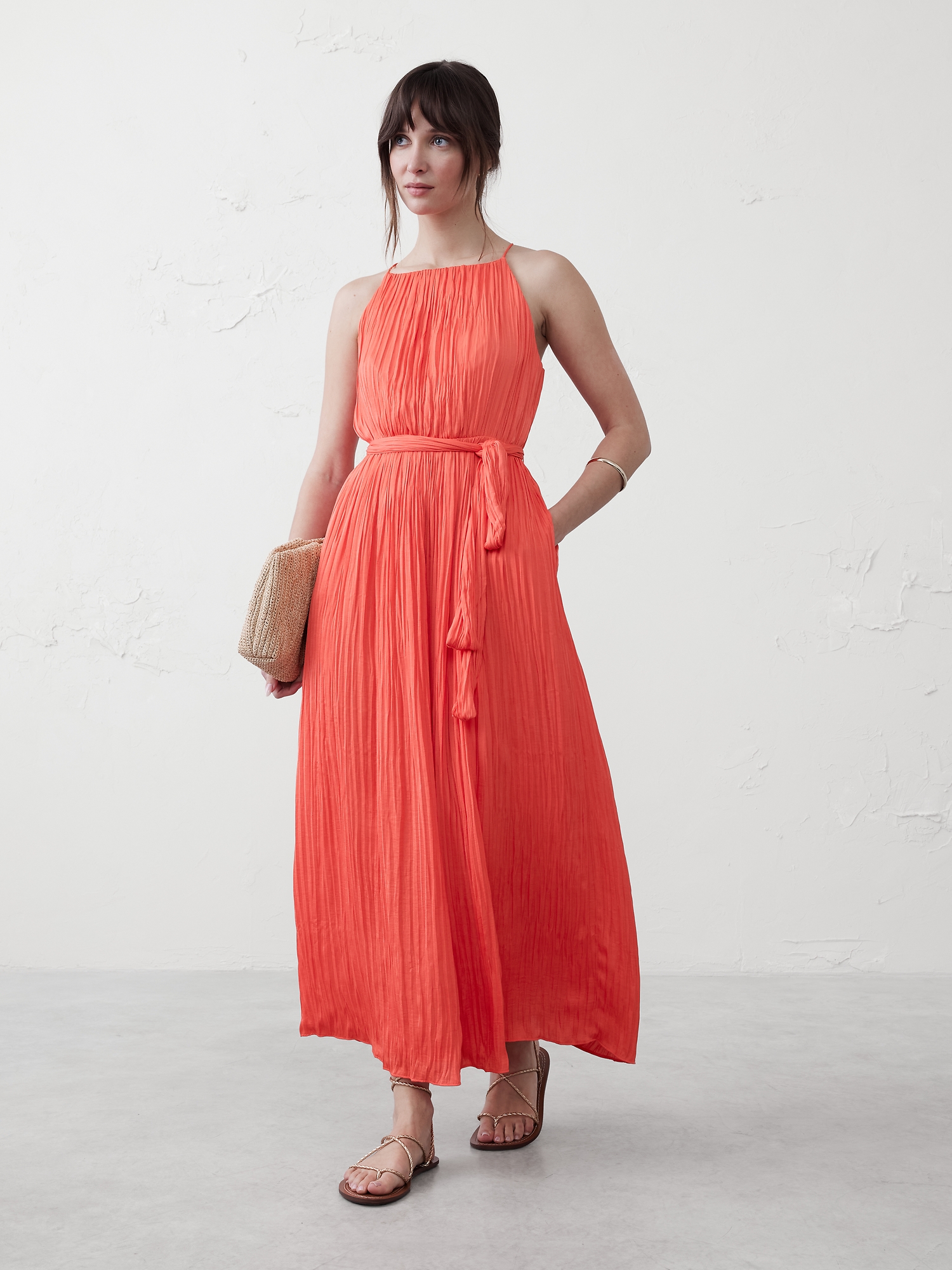 Fine-Gathers Maxi Dress