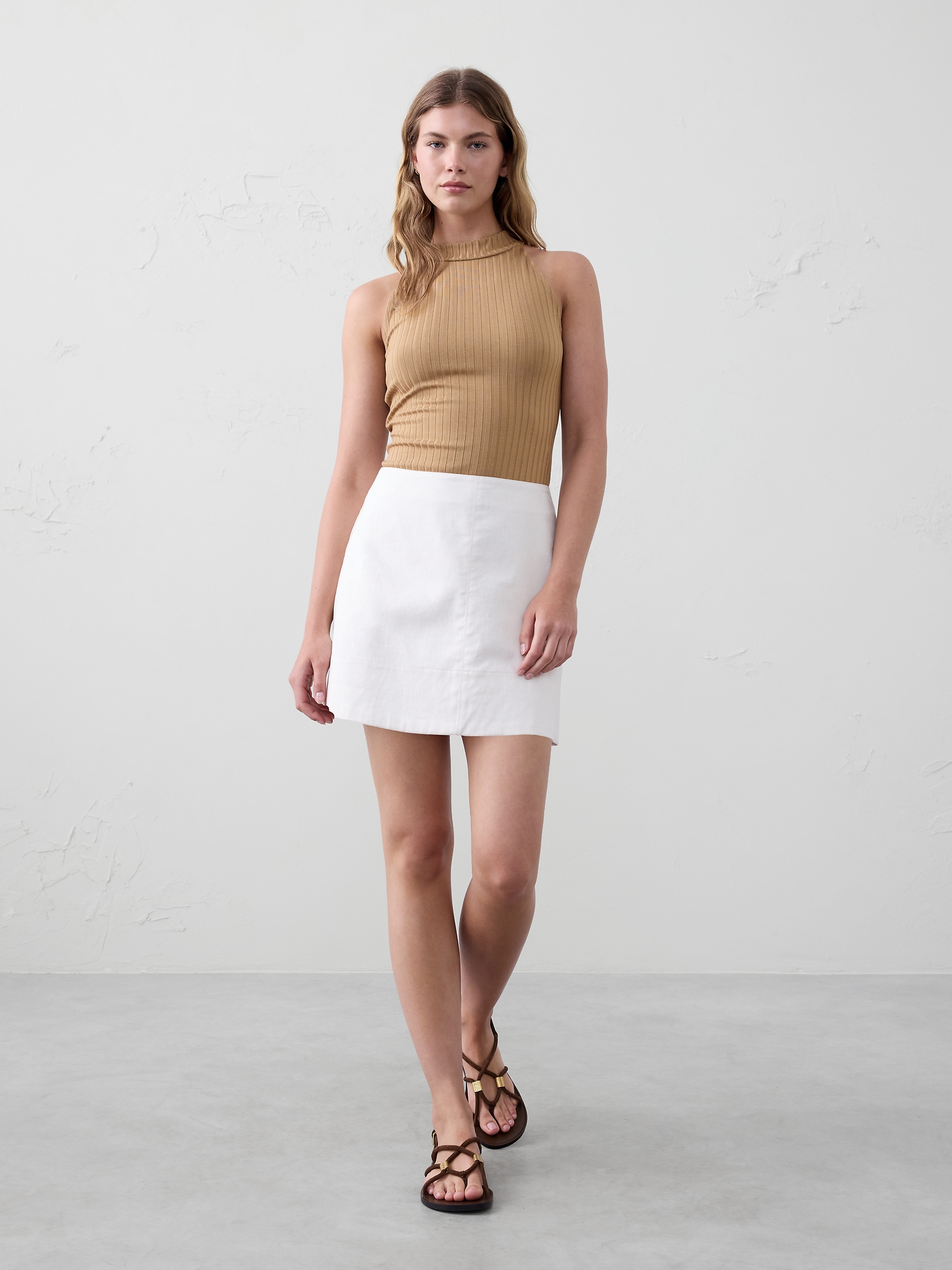 Image number 1 showing, Wide Ribbed Halter Top