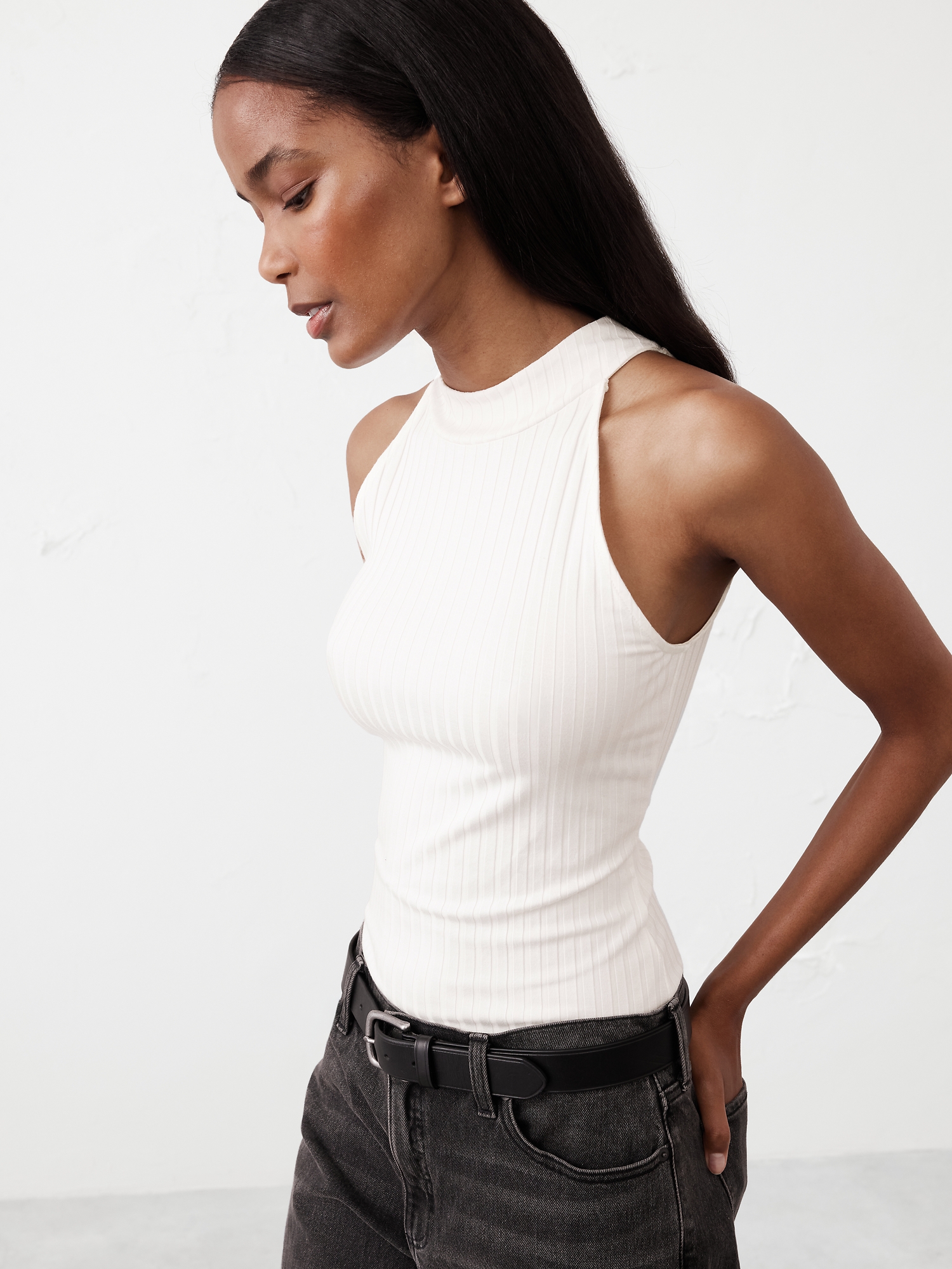 Image number 3 showing, Wide Ribbed Halter Top