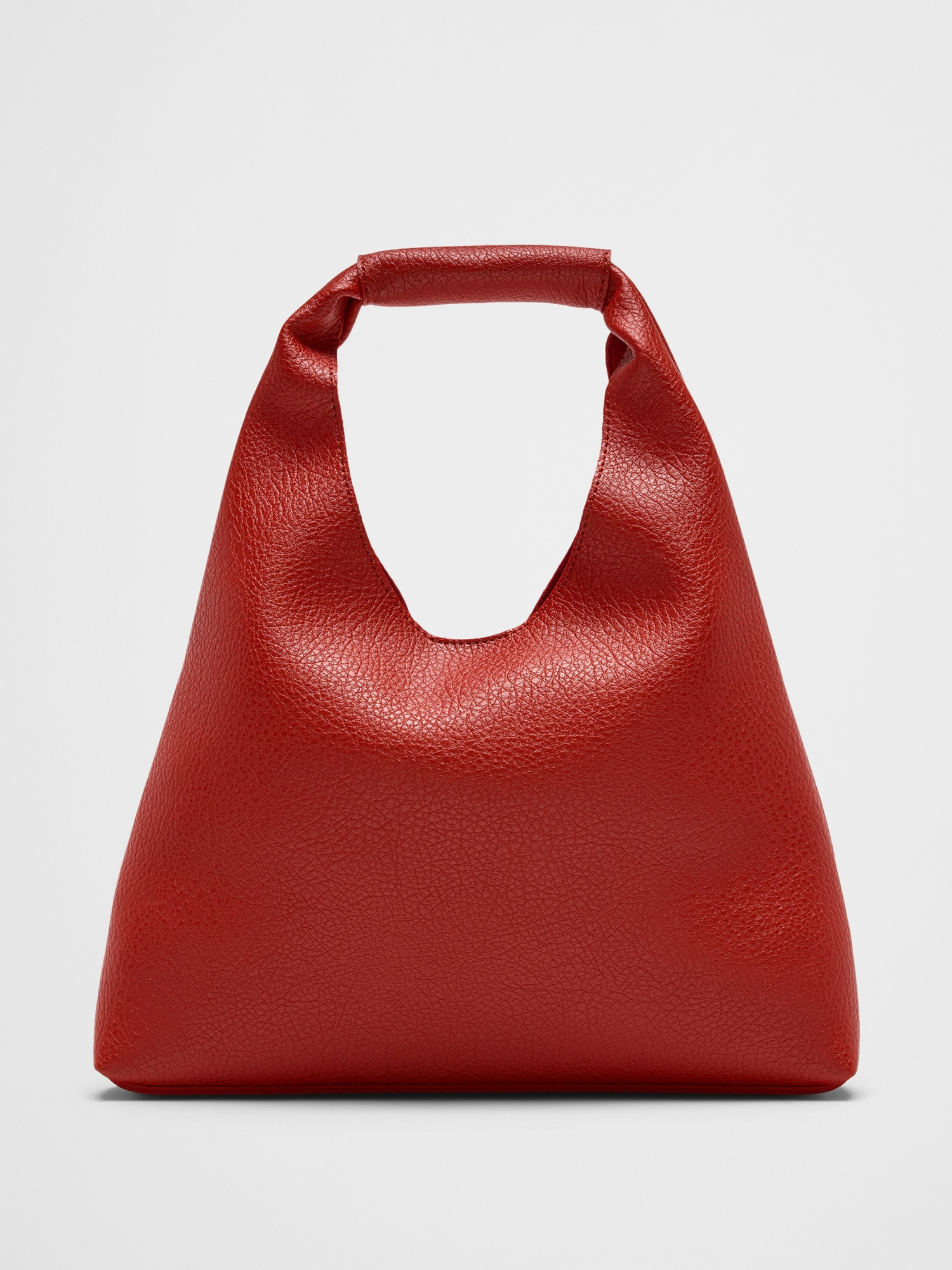 Vegan Leather Mini Slouchy Tote