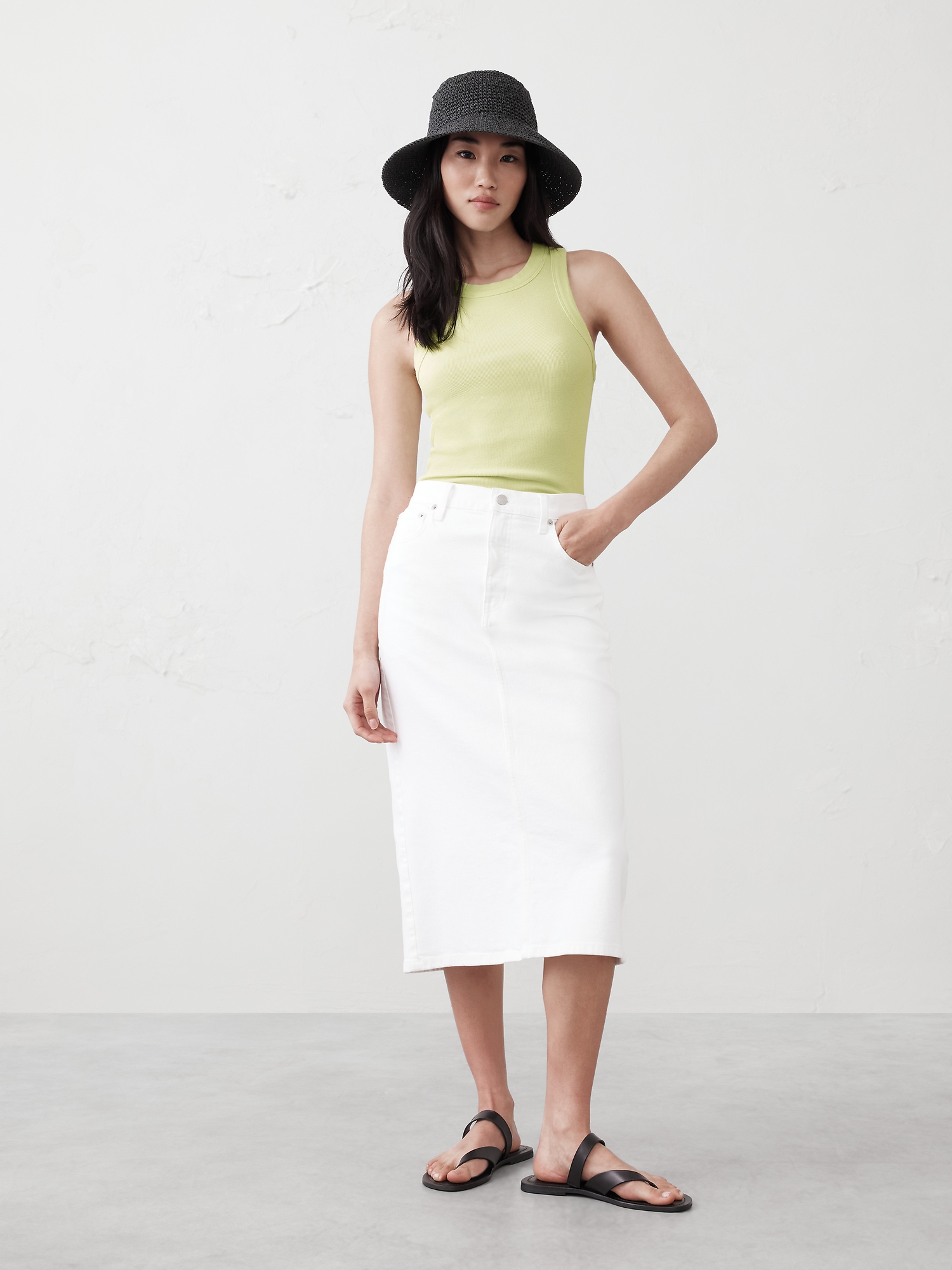 Image number 1 showing, Ribbed Racer Tank