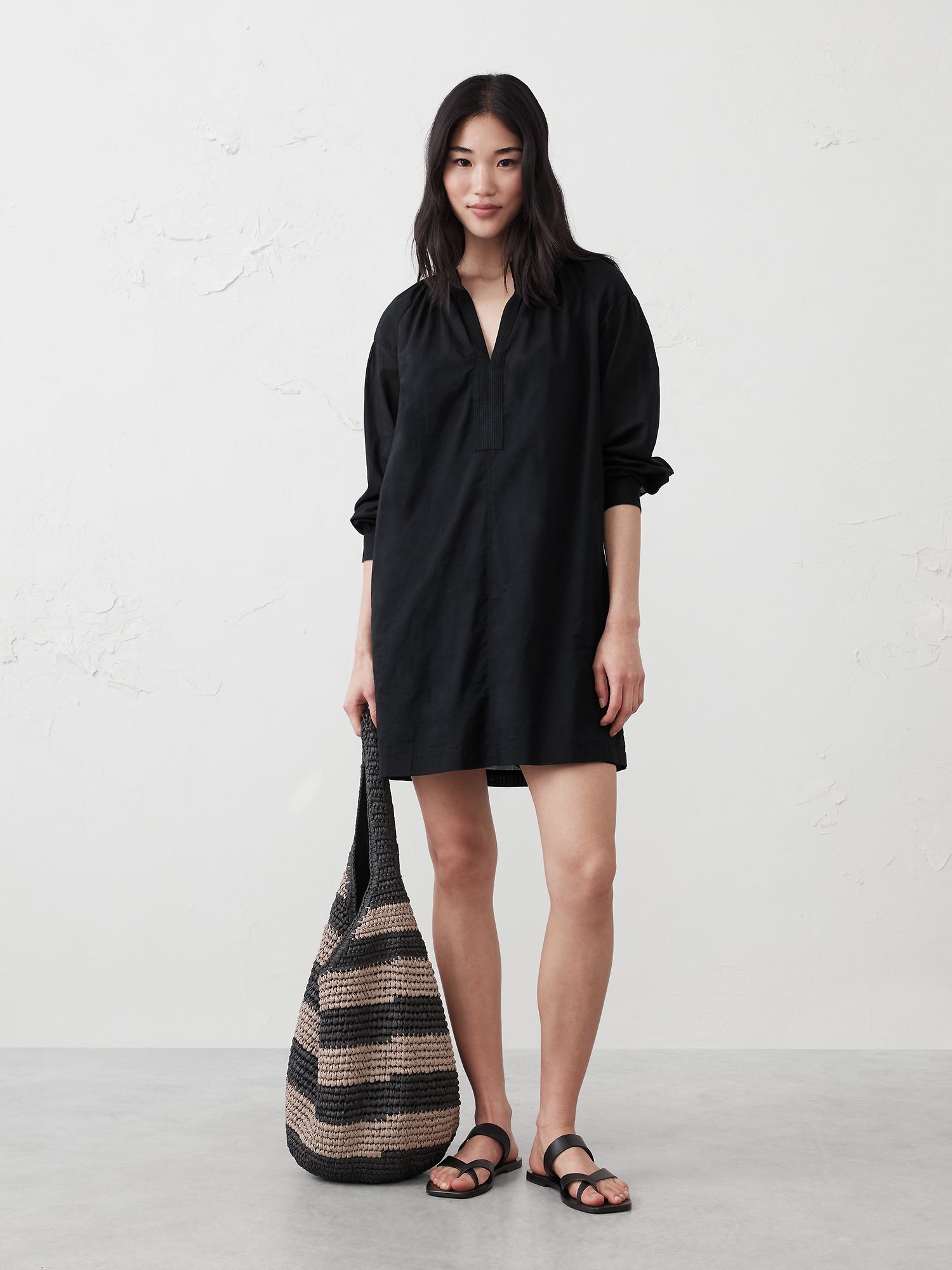 Image number 1 showing, Trapunto Voile Mini Dress