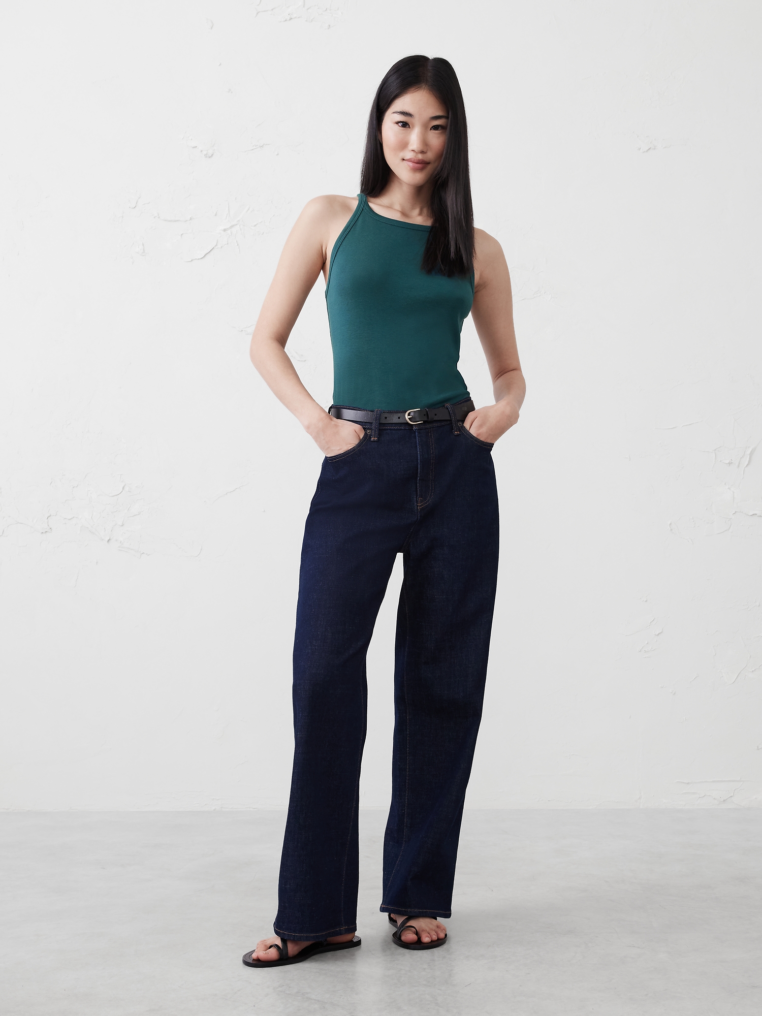 Ribbed Tank - Green