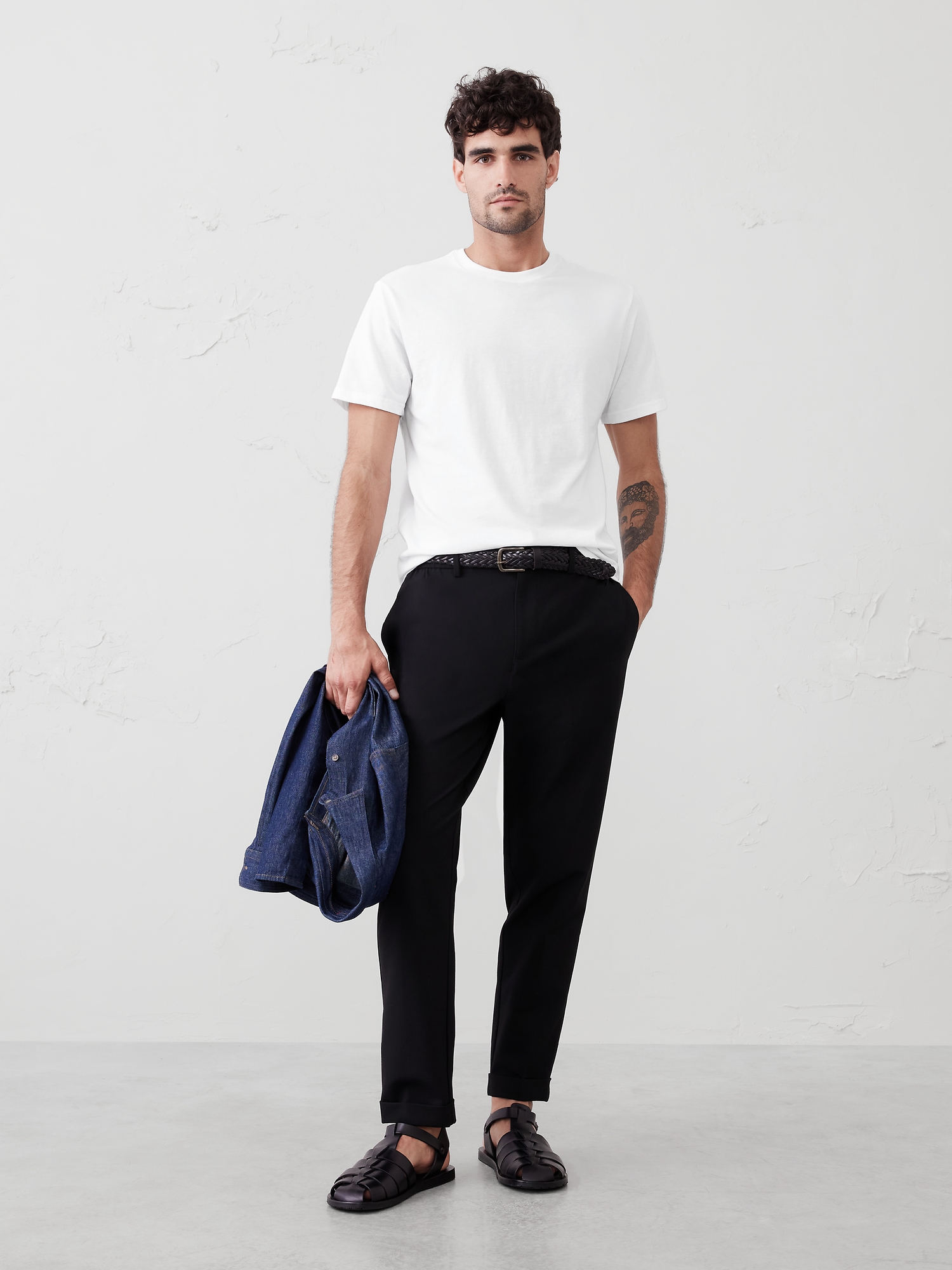 Image number 1 showing, Standard-Fit Premium Wash Crew-Neck T-Shirt