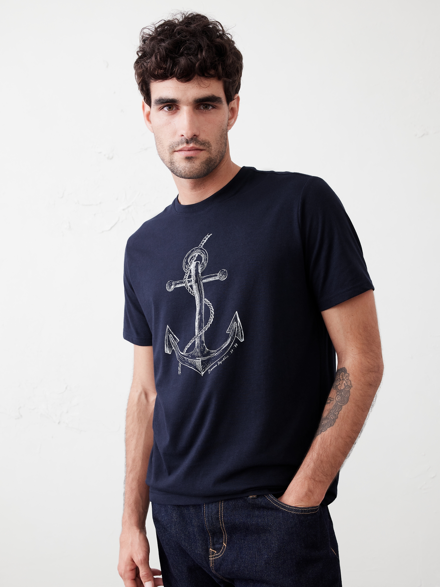 T-shirt imprimé - Bleu Marine Bon Chic Bon Genre