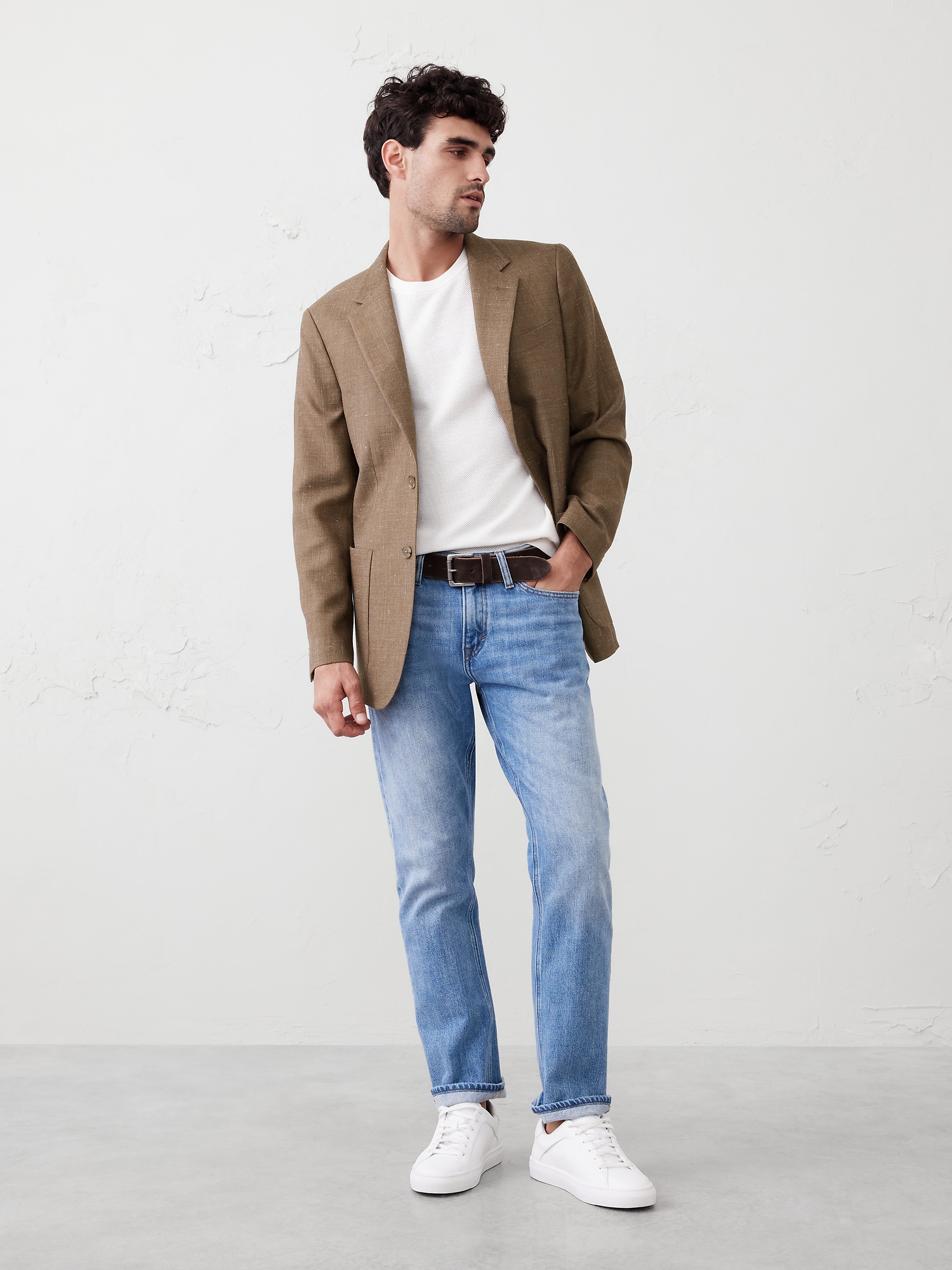 Image number 1 showing, Tailored-Fit Textured Jacket