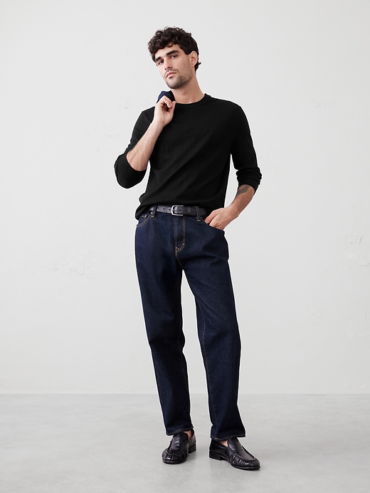 Pull Homme Laine Mérinos Extra Fine Banana Republic – Noir Taille L, Occasion En Excellent état