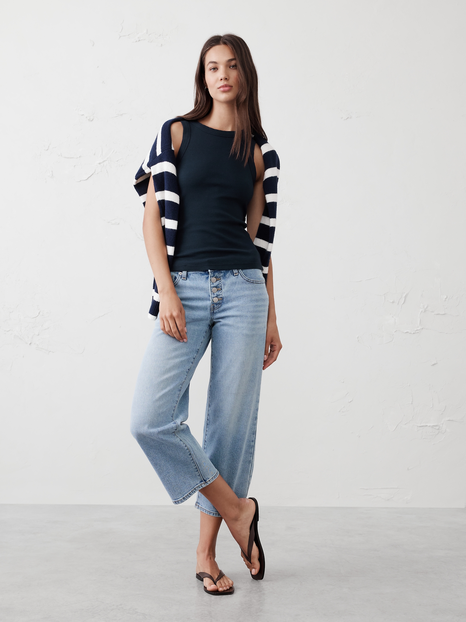 Camisole côtelée à dos nageur