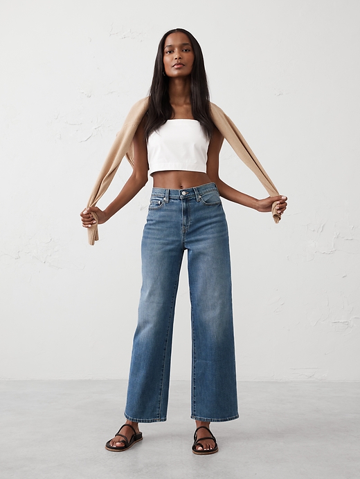 Jean Blanc Délavé Banana Republic Femme - Taille 32/14R (longueur Intérieure 25") - Coupe 'petite Amie' - Neuf Avec étiquettes