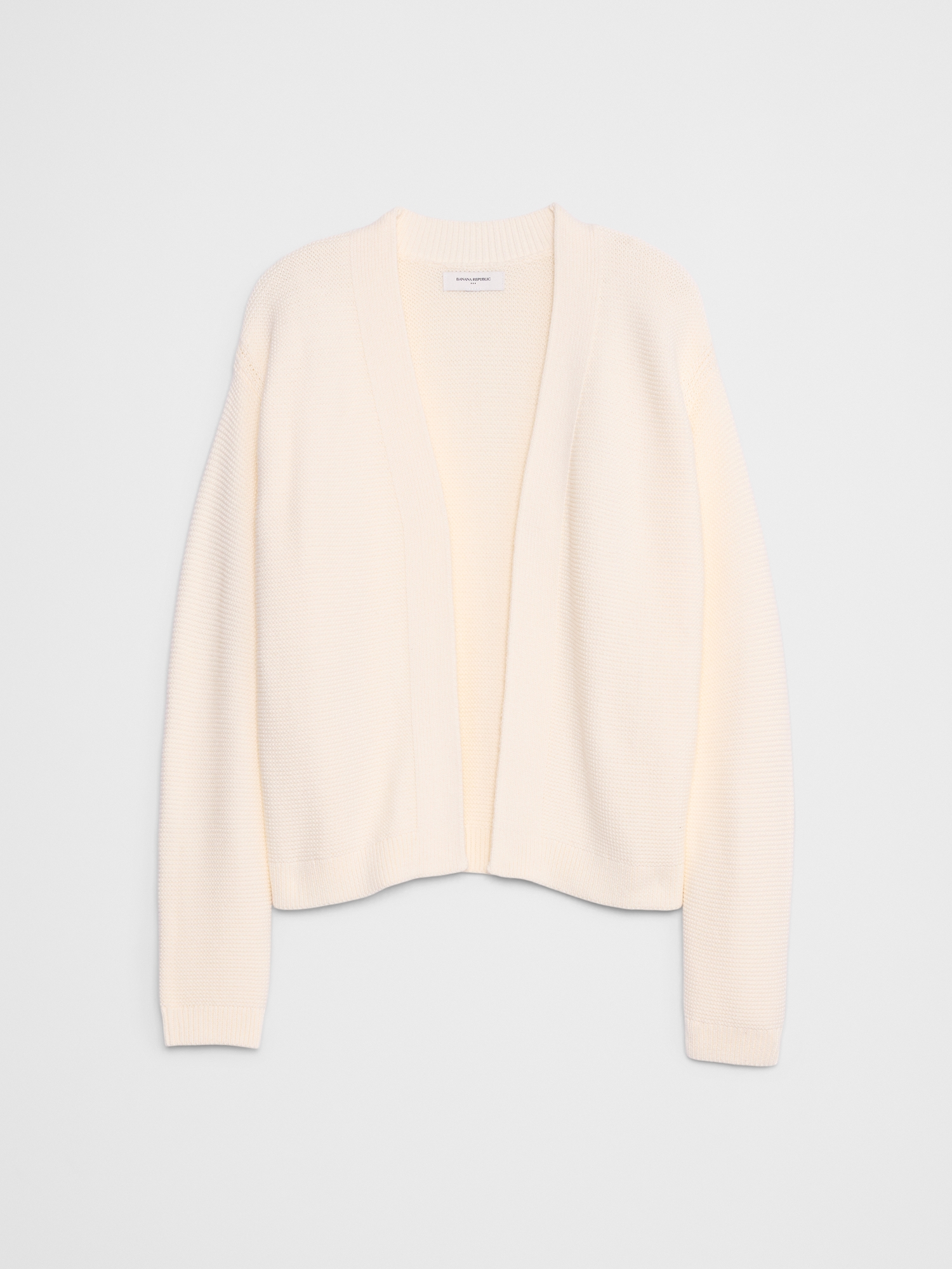 Textured Open-Front Cardigan Sweater
