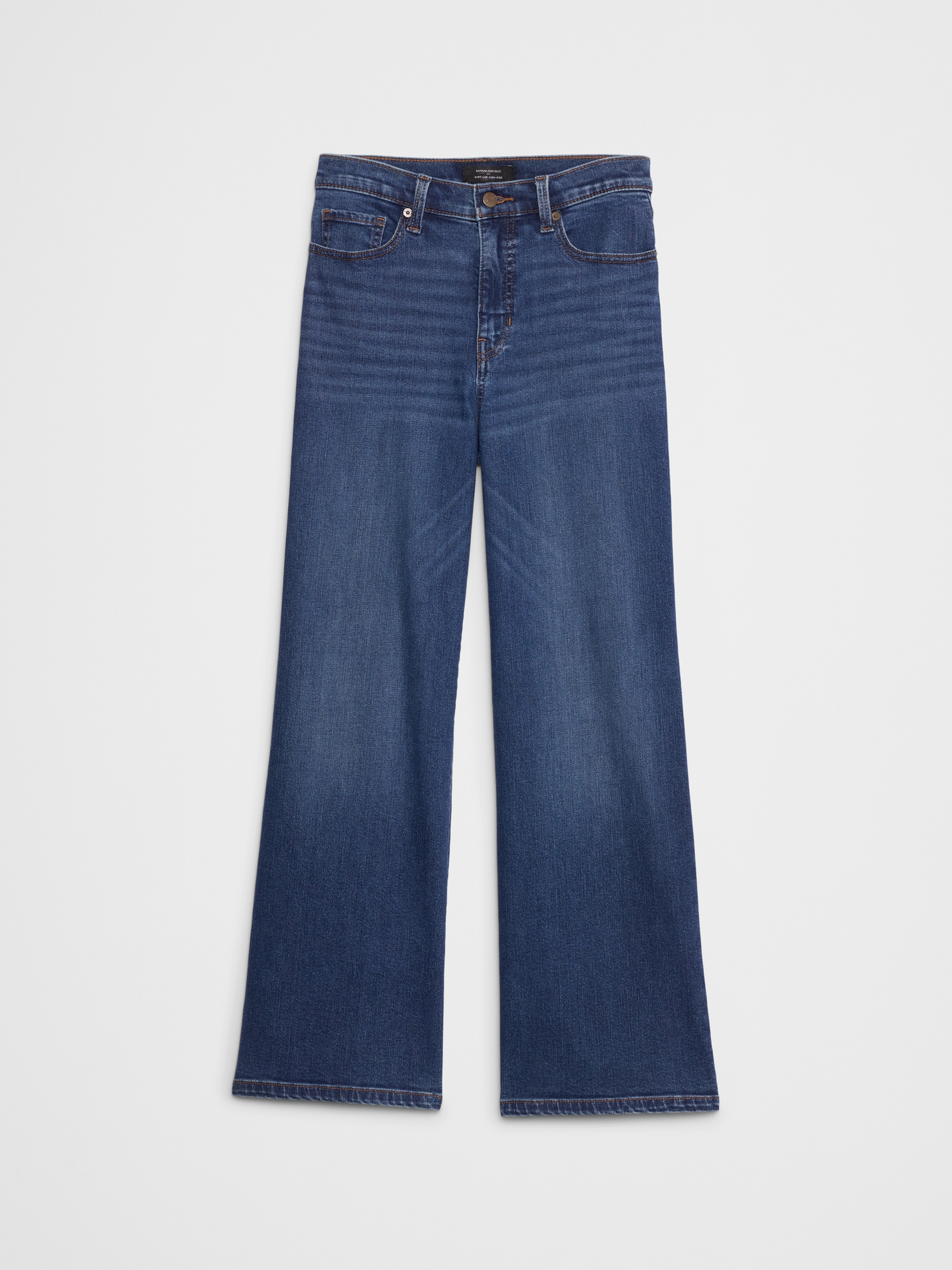 L'image numéro 4 présente Jambe large  Jean taille haute