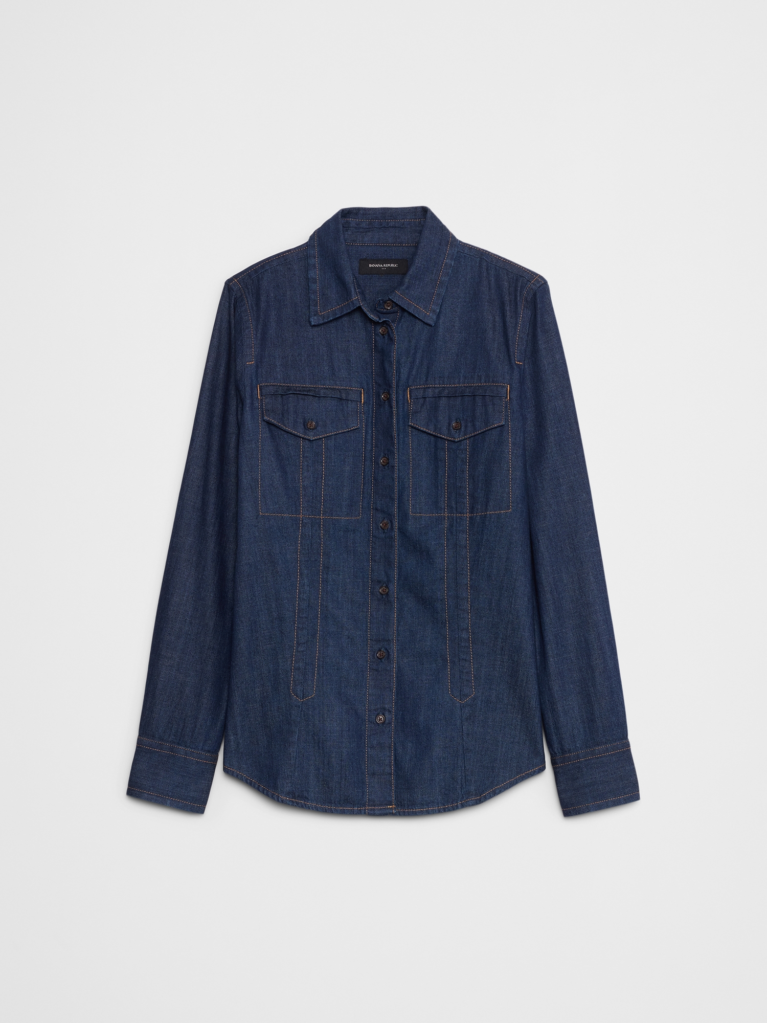 Image number 4 showing, Denim Double Pocket Shirt