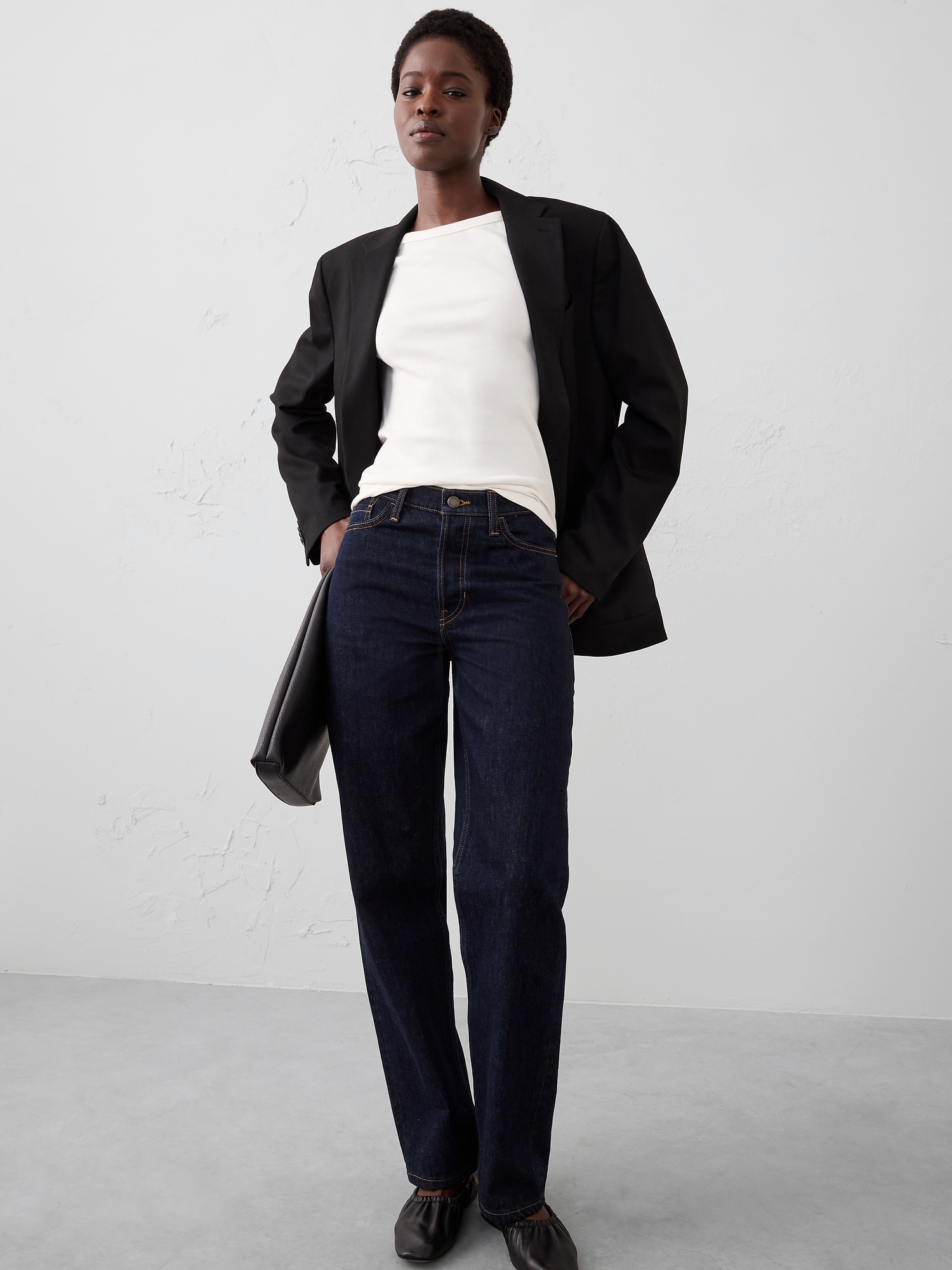 Ribbed Boat-Neck Top