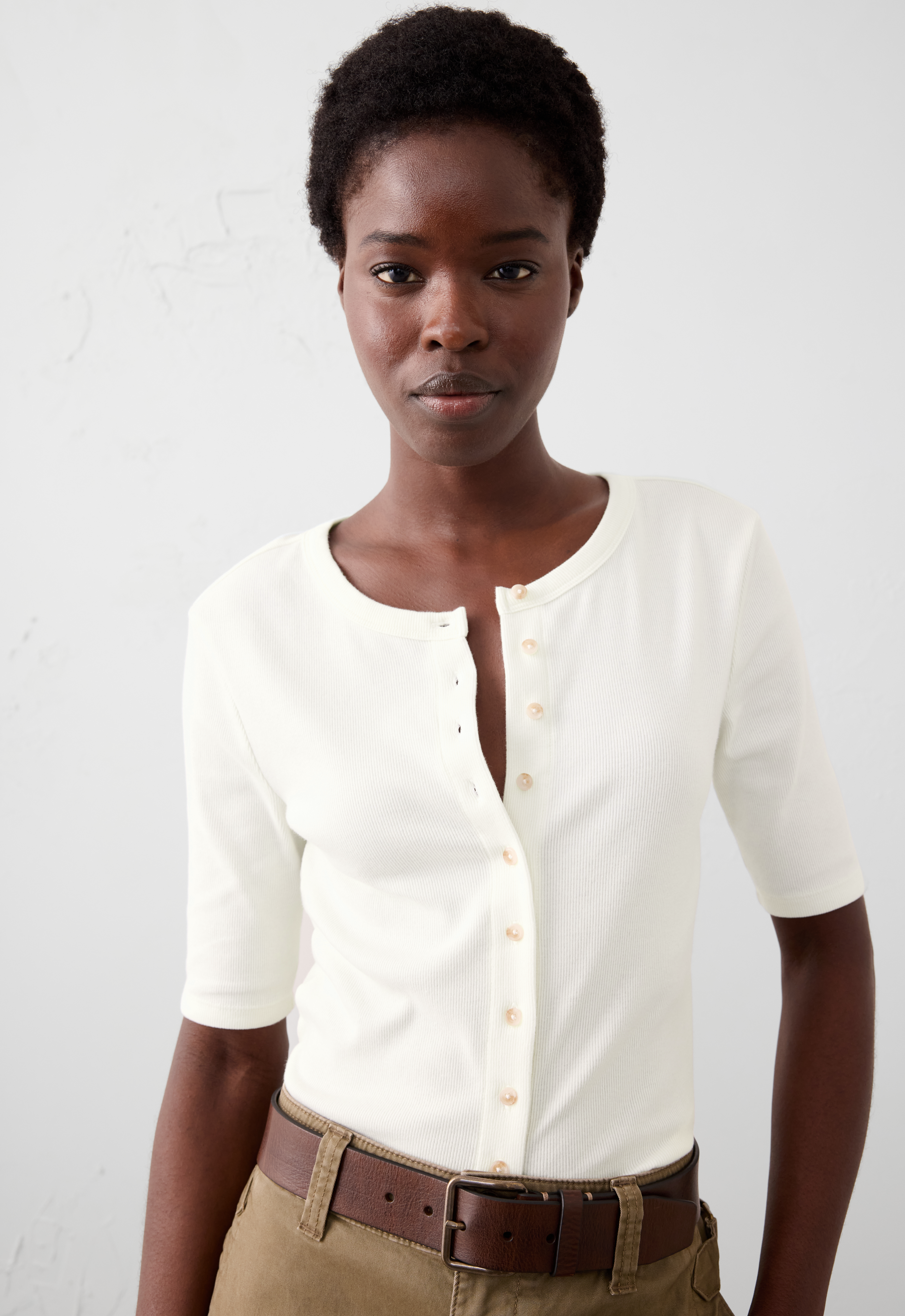 Ribbed Button-Down Top | Banana Republic Factory