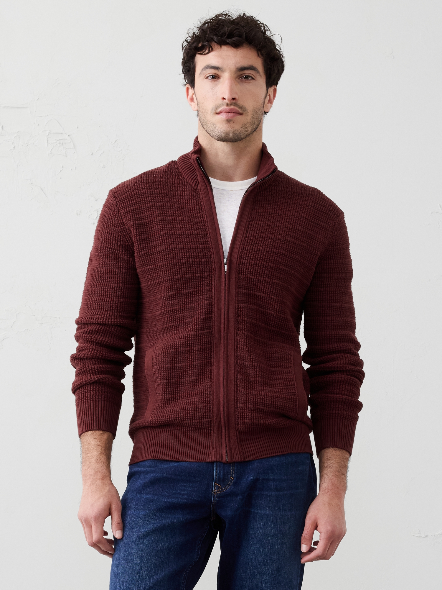 Image number 1 showing, Textured Sweater Jacket