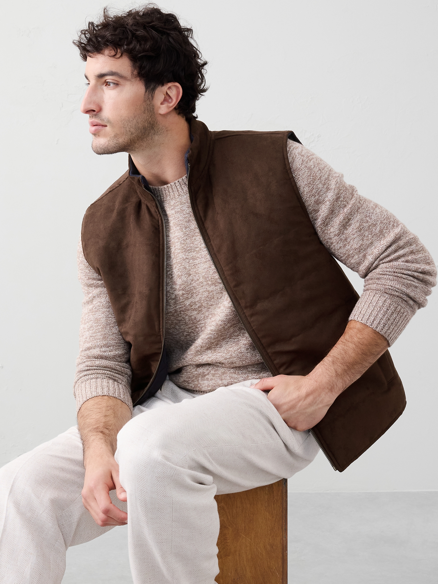Vegan Suede Reversible Vest