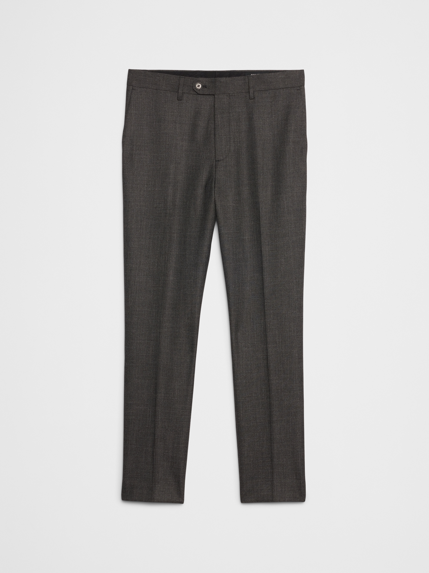 Tailored-Fit Charcoal Crosshatch Suit Trouser